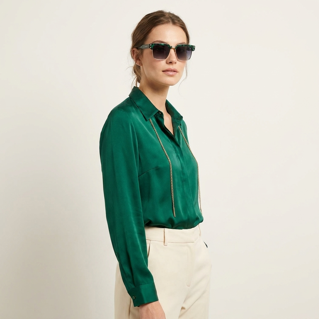 OG Emerald Crest | Green Marble Browline Gradient Sunglasses