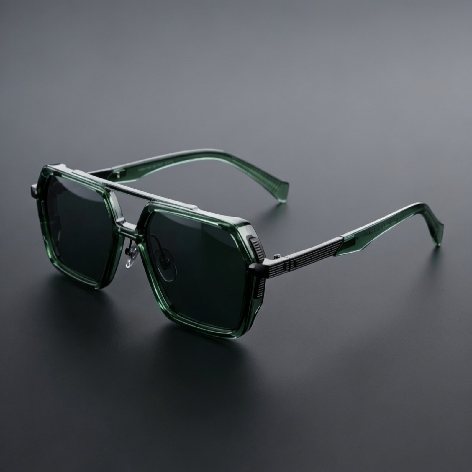 OG Emerald Edge Full Rim Square Eyeglasses | Transparent Premium Bold Optical Frame for Men