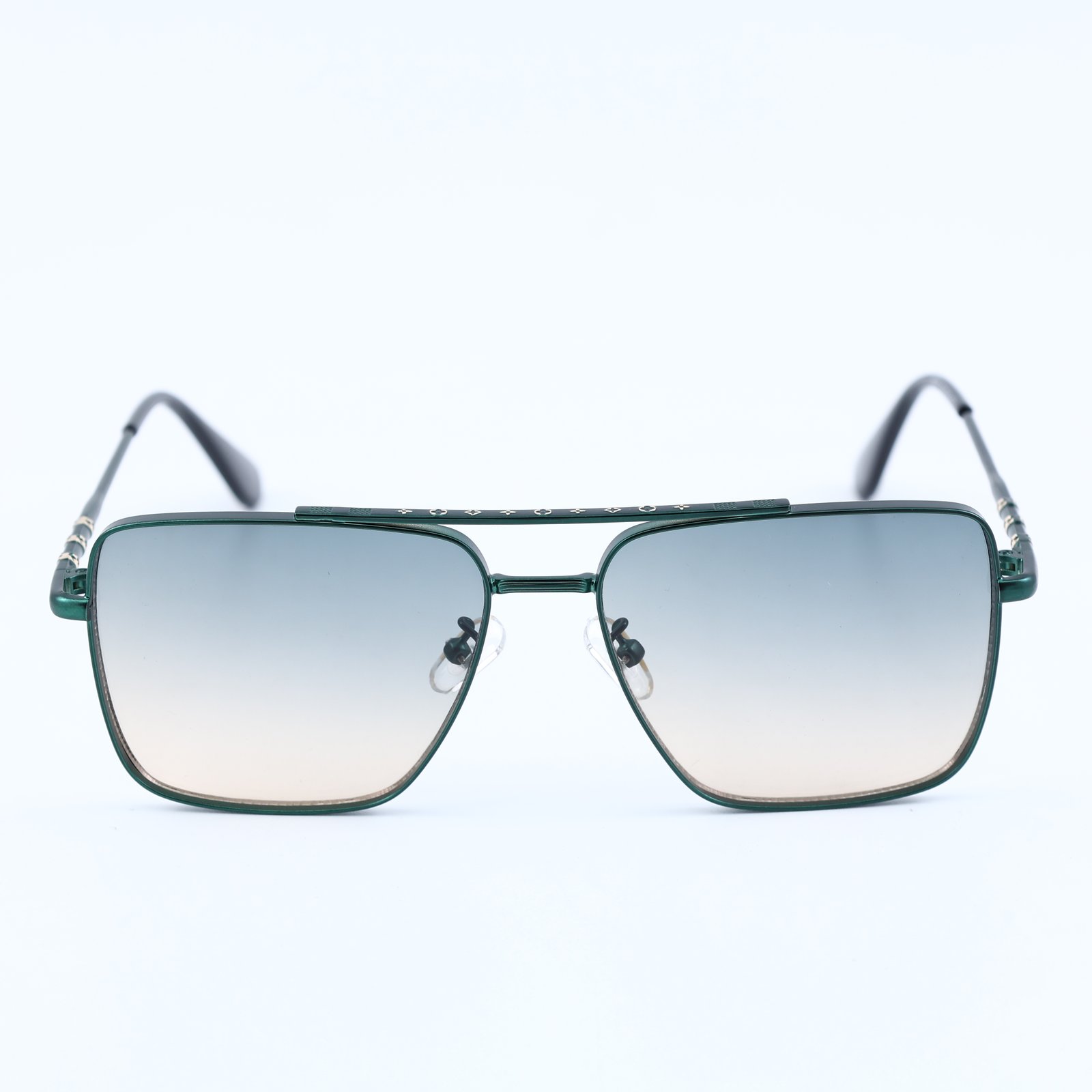 OG Emerald Glide | Green Metal Square Gradient Sunglasses