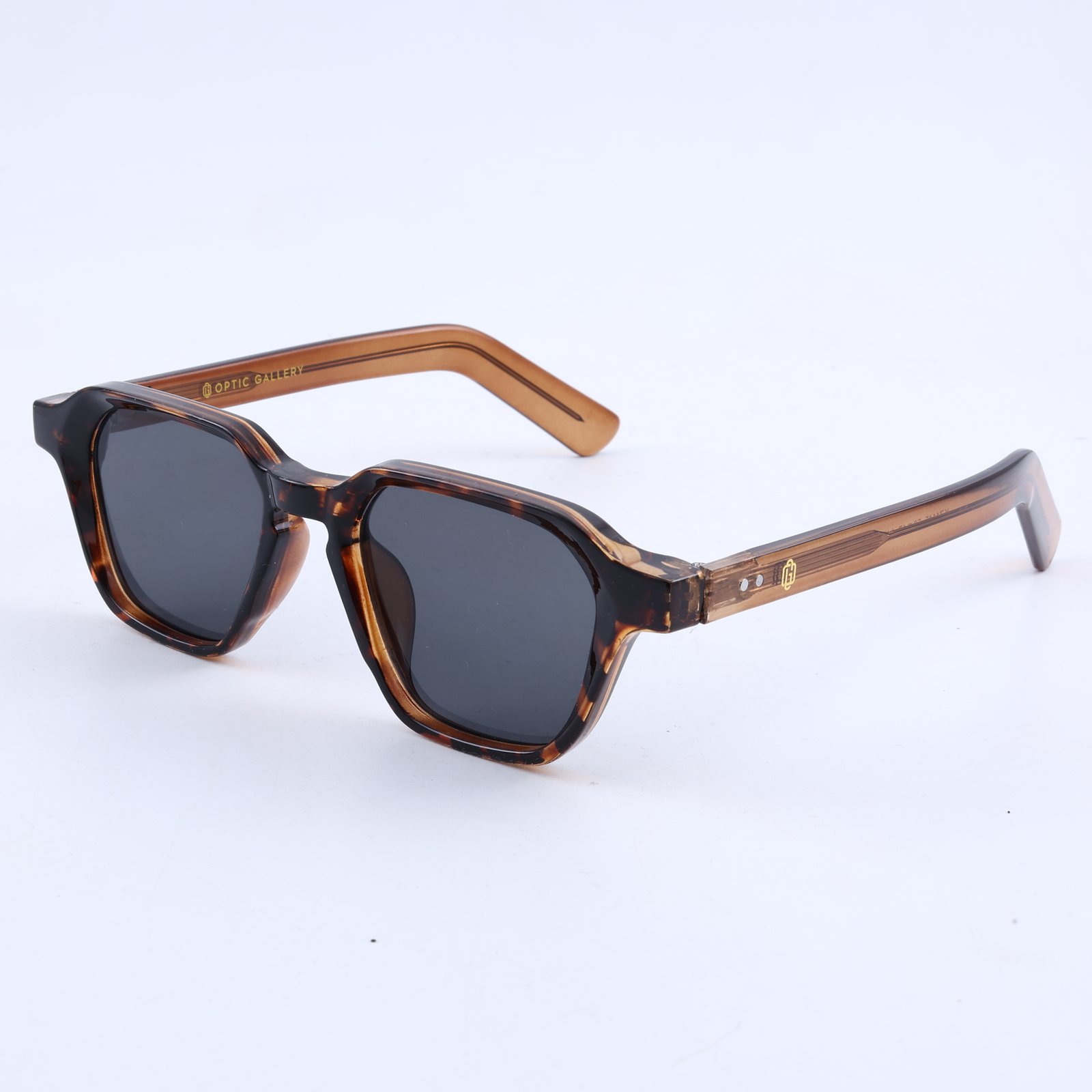 OG Emerald Monarch | Luxury Silver Geometric Sunglasses with Sage Green Crystal Lenses