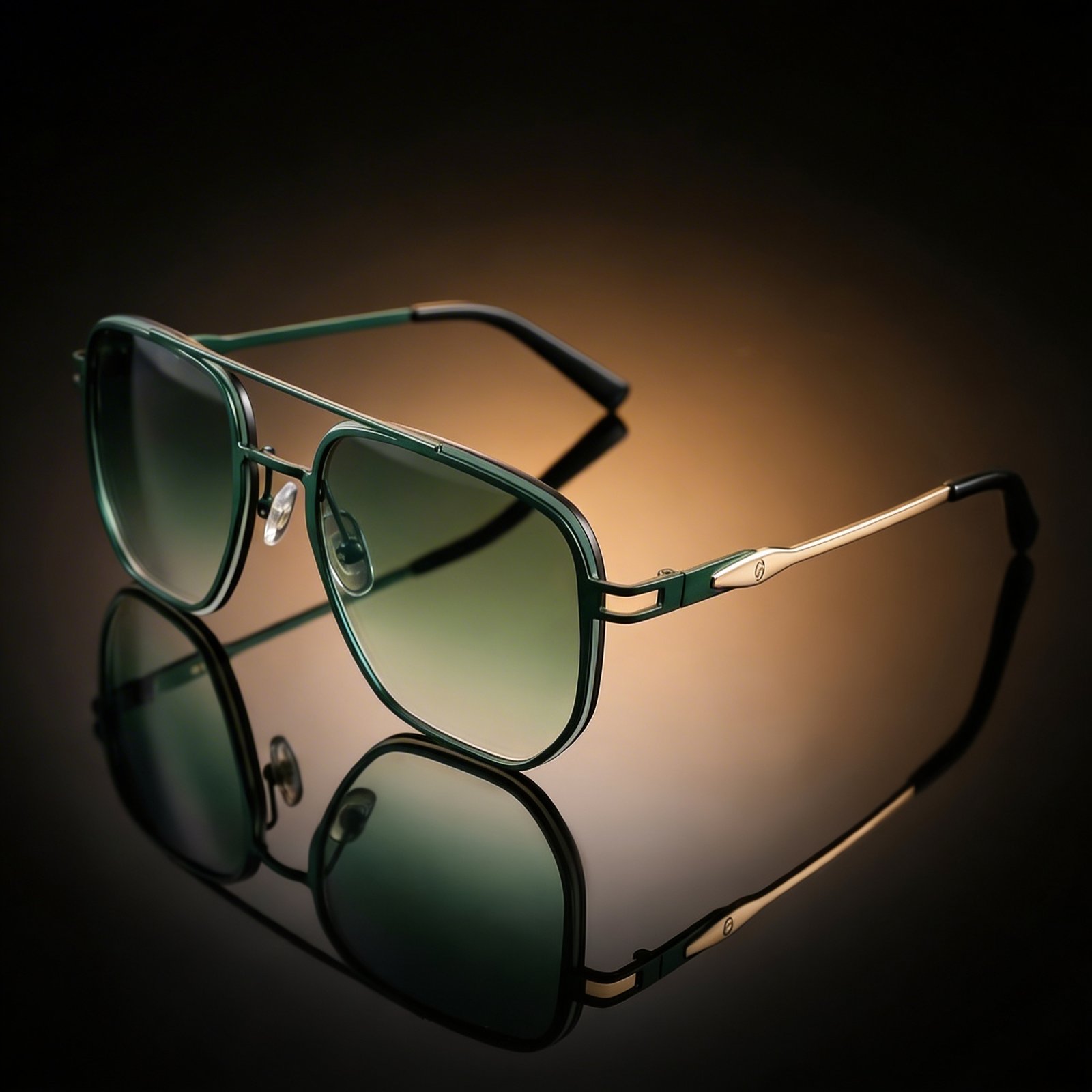 OG Emerald Pilot | Green Double-Bridge Aviator Sunglasses