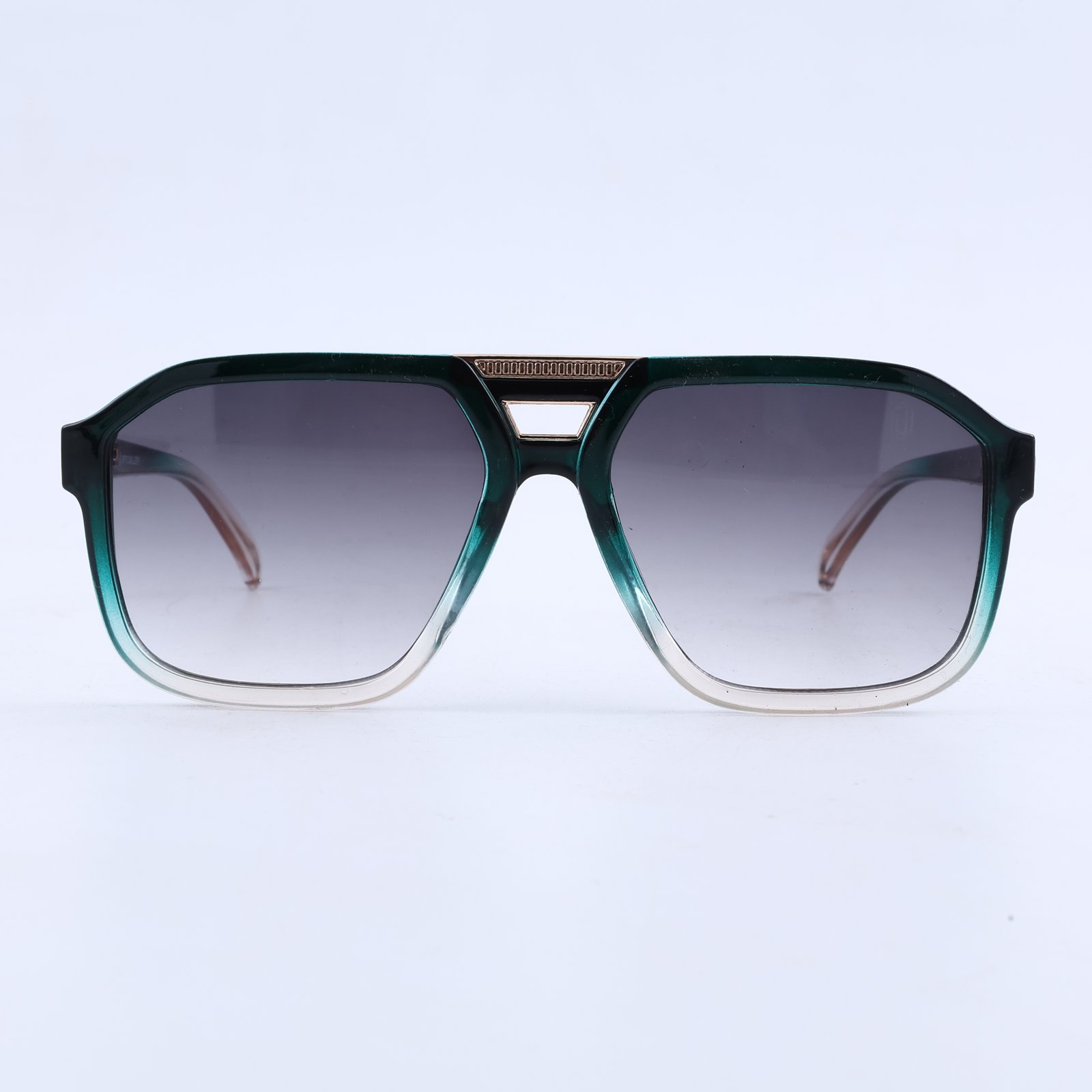 OG Emerald Sovereign | Luxury Emerald Fade Oversized Square Sunglasses with Smoke Gradient Lenses
