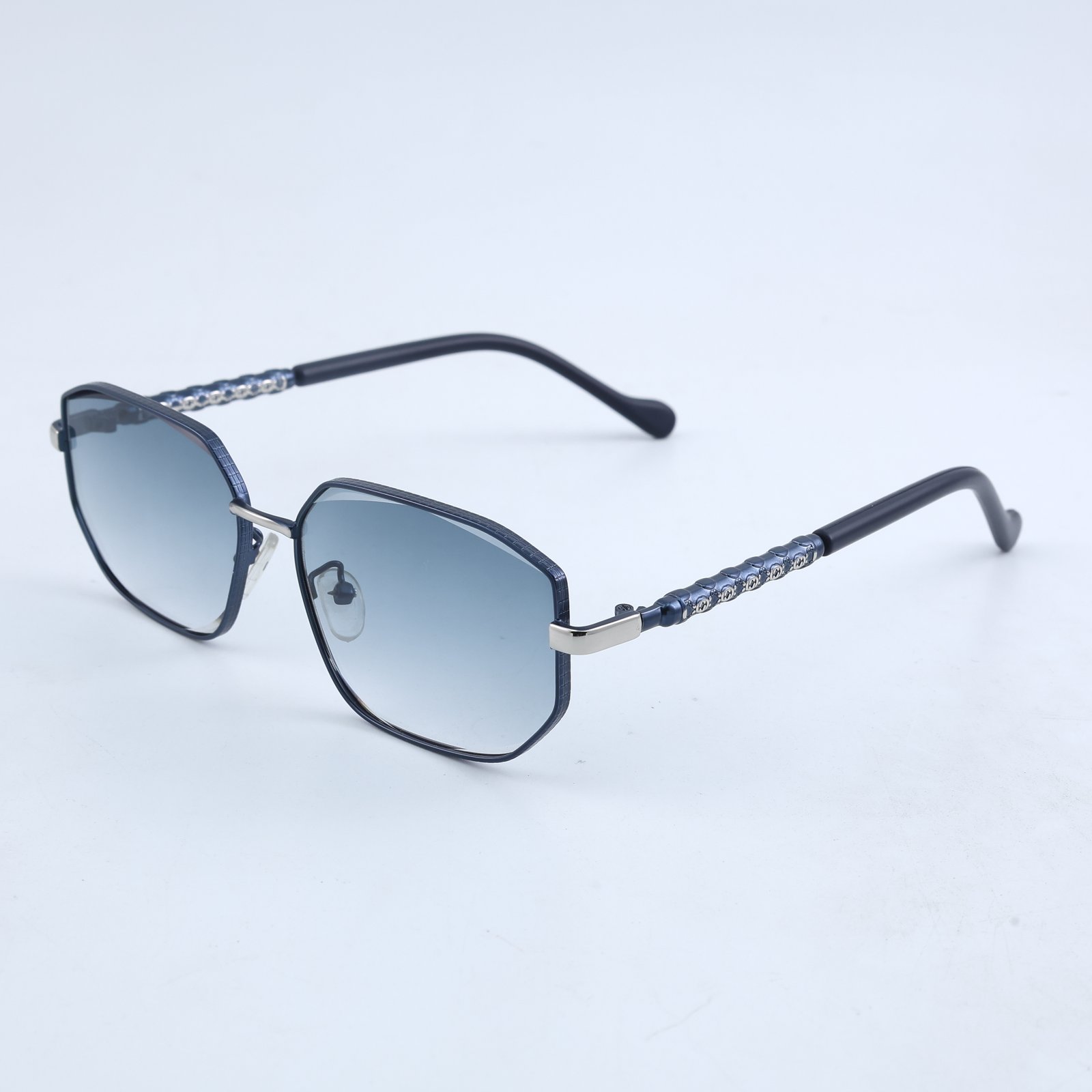 OG Frost Edge | Blue Hexa Metal Gradient Sunglasses