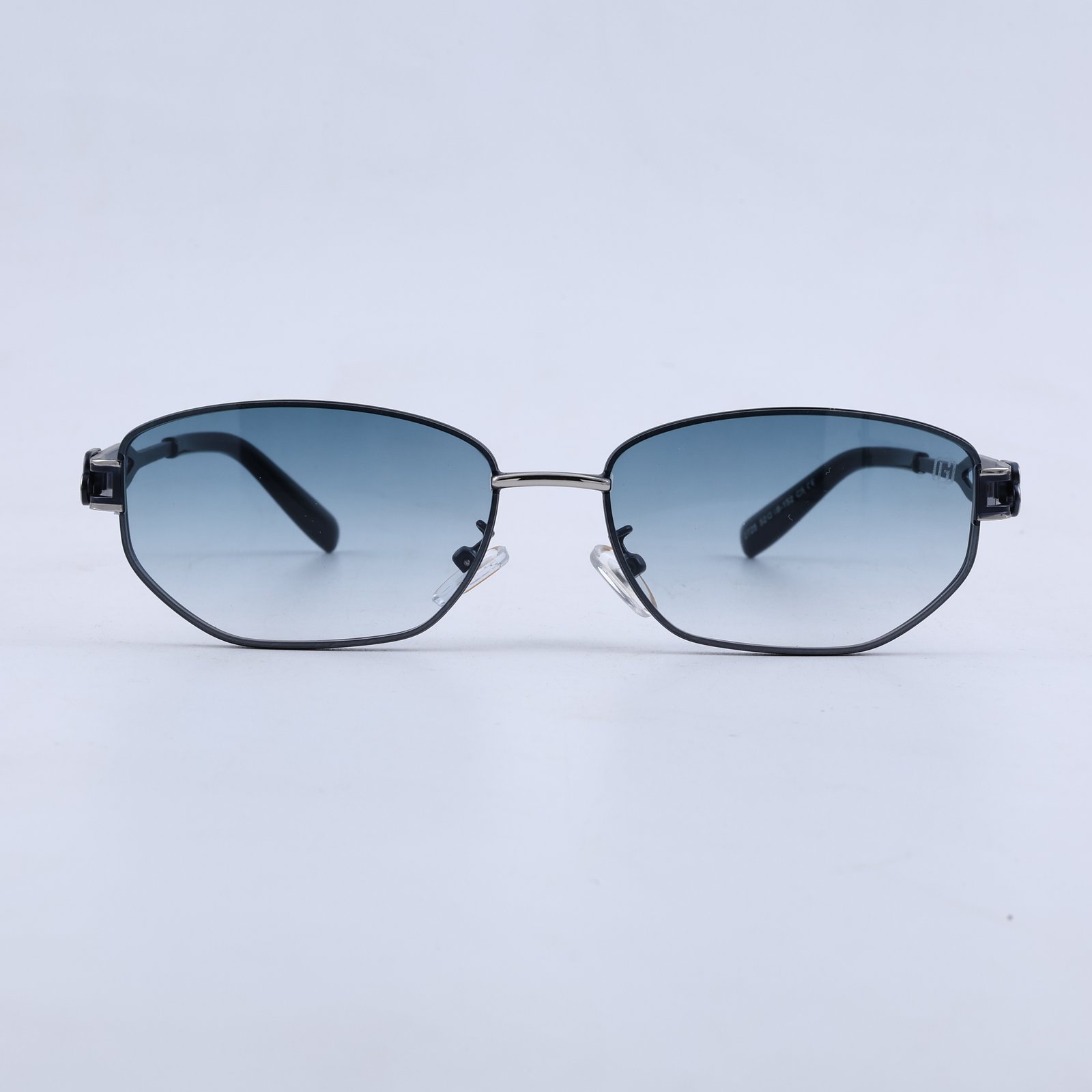 OG Frost Edge | Silver Slim Frame Sunglasses with Ice Blue Gradient Lenses