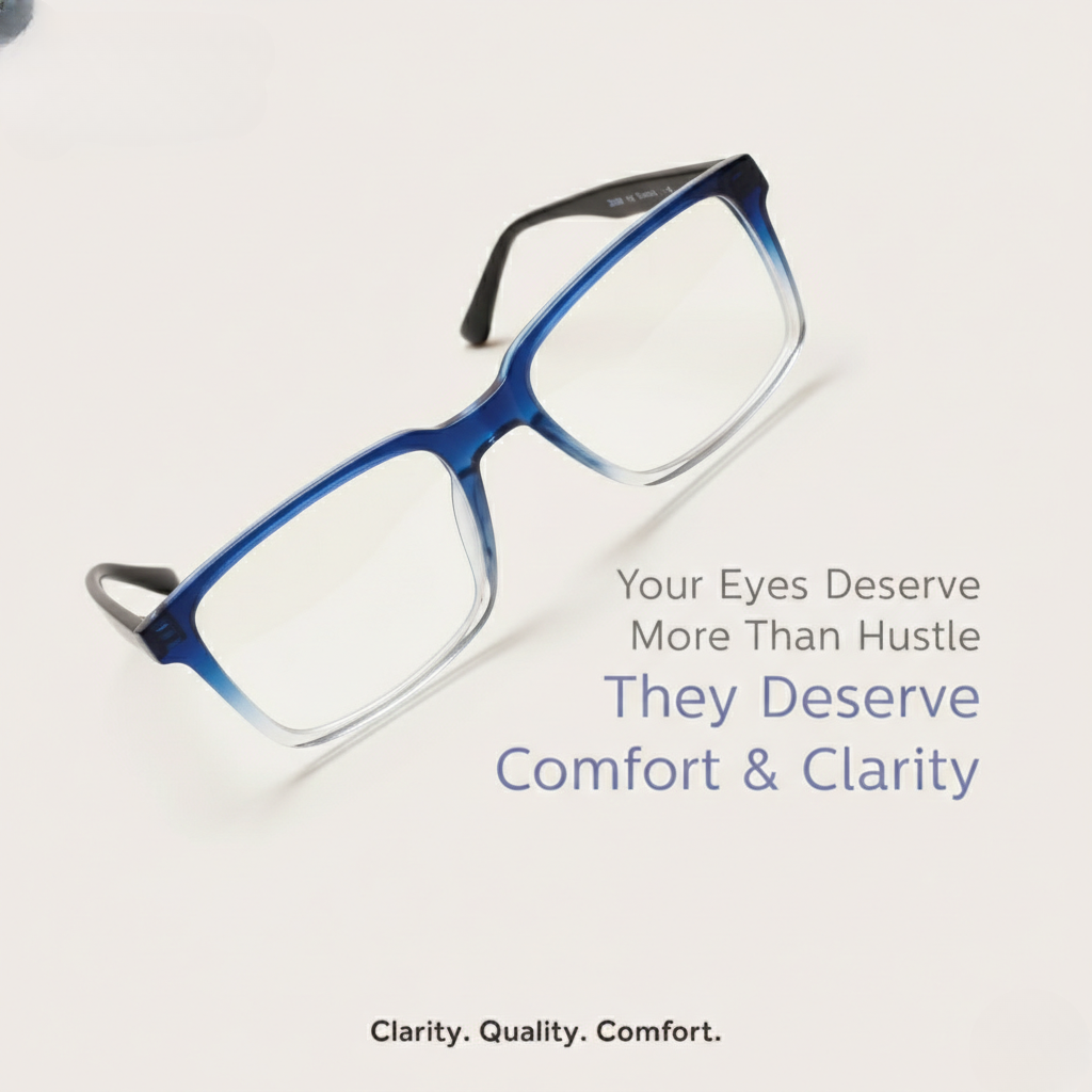 OG Frost Men’s Full Rim Rectangular Eyeglasses | Classic Optical Frame