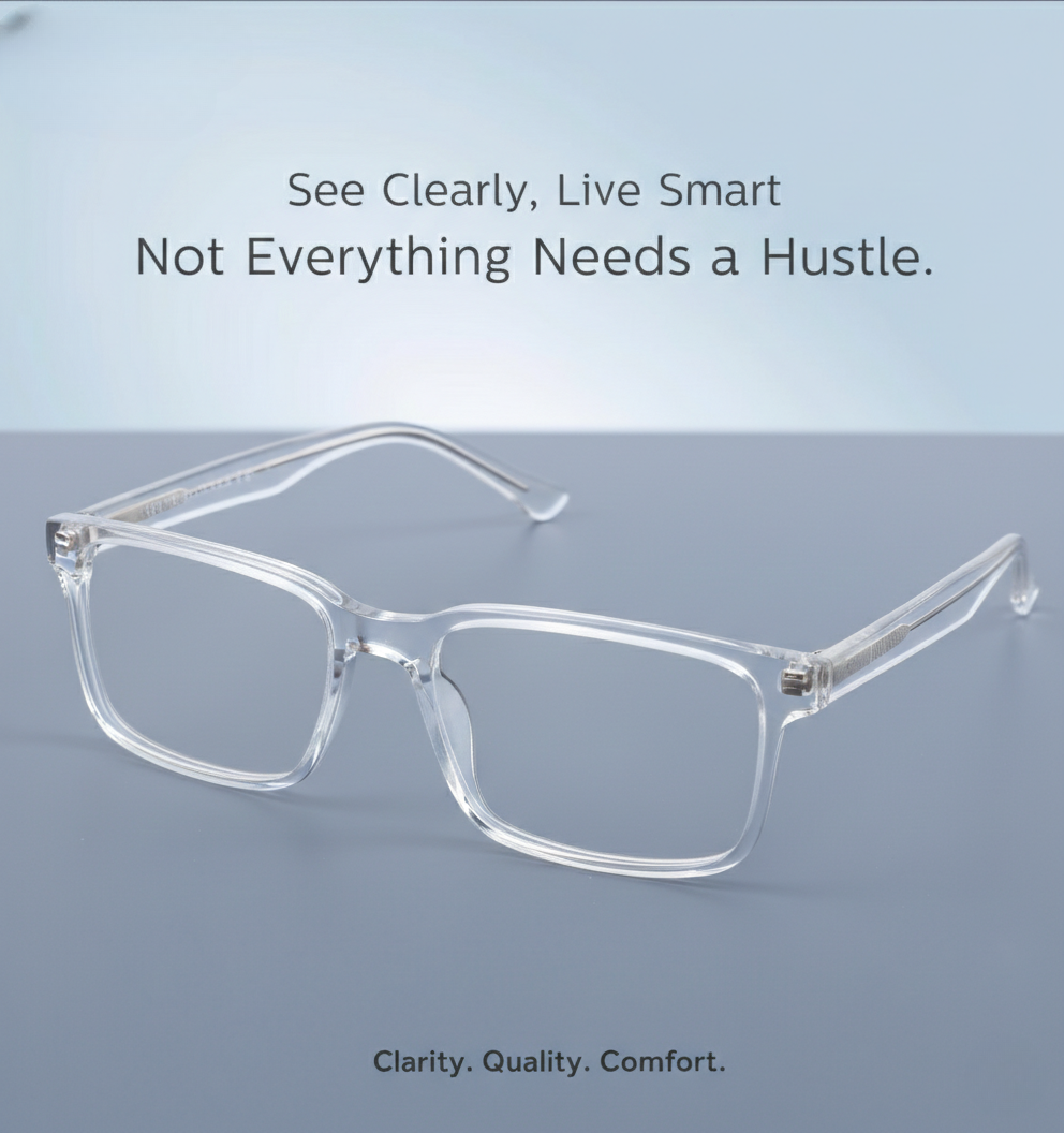 OG Frost Men’s Full Rim Rectangular Eyeglasses | Classic Optical Frame