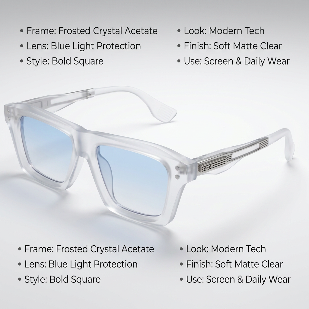 OG Frost Sky Luxe | Crystal Square Sunglasses