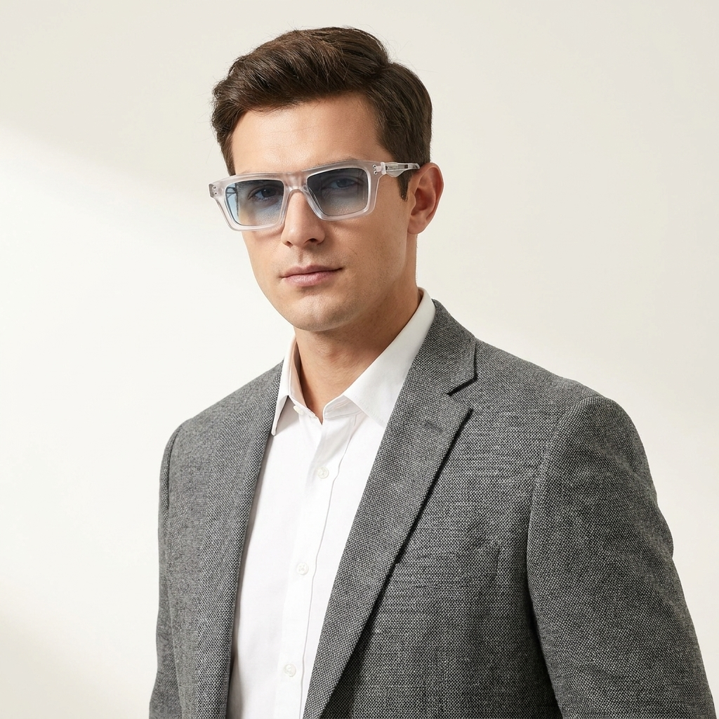 OG Frost Sky Luxe | Crystal Square Sunglasses