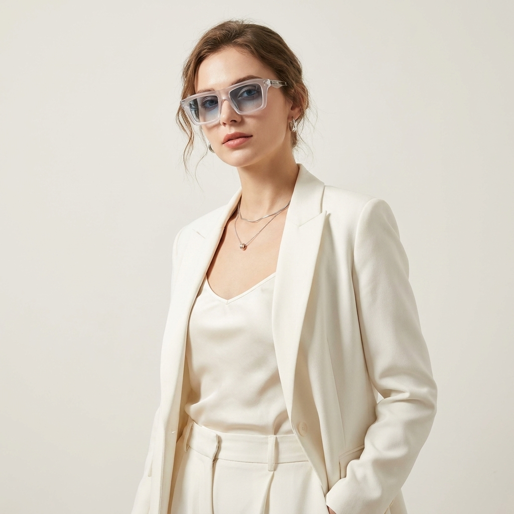 OG Frost Sky Luxe | Crystal Square Sunglasses