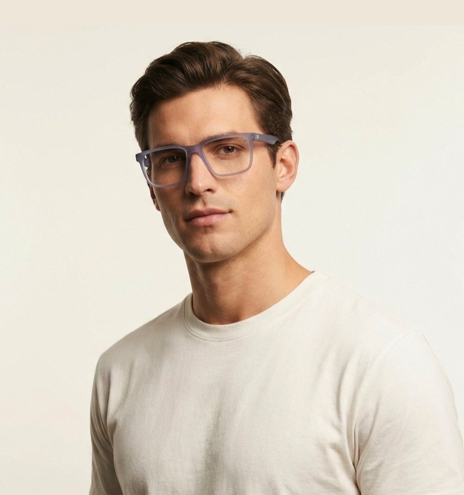 OG Frost Square Full Rim Eyeglasses – Premium Frosted Square Frame for Men