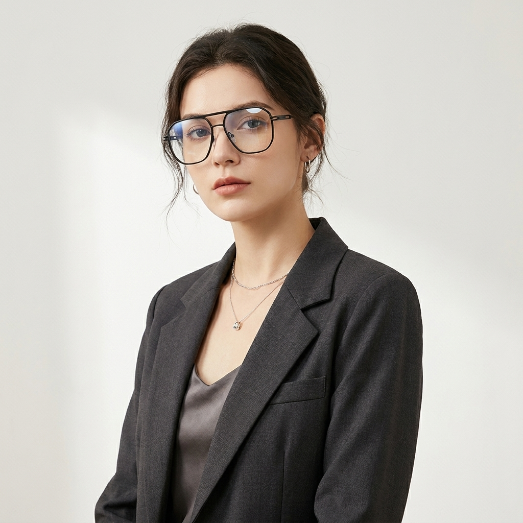 OG Full Rim Brass Metal Square Eyeglasses