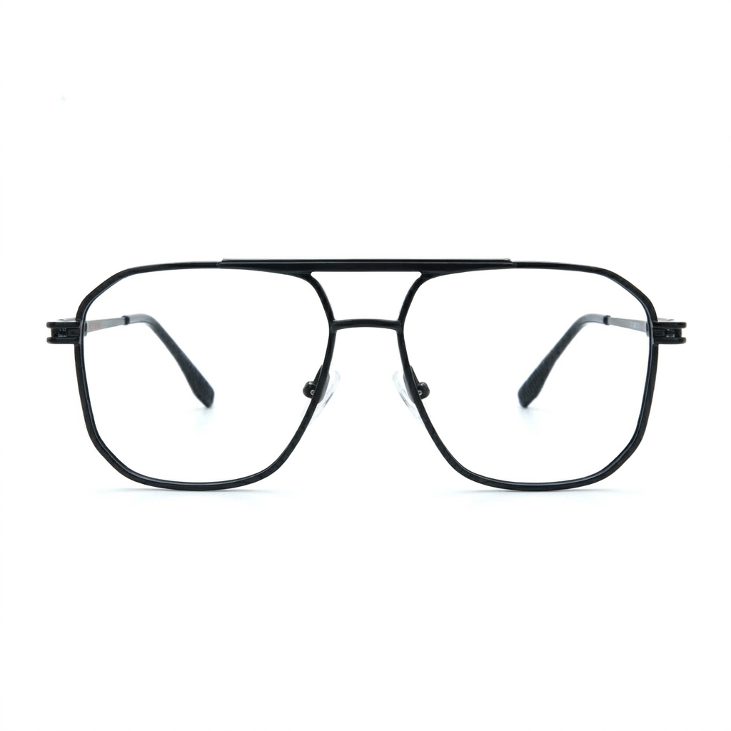 OG Full Rim Brass Metal Square Eyeglasses