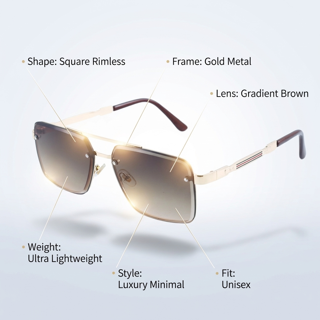OG Gold Drift | Square Gradient Sunglasses