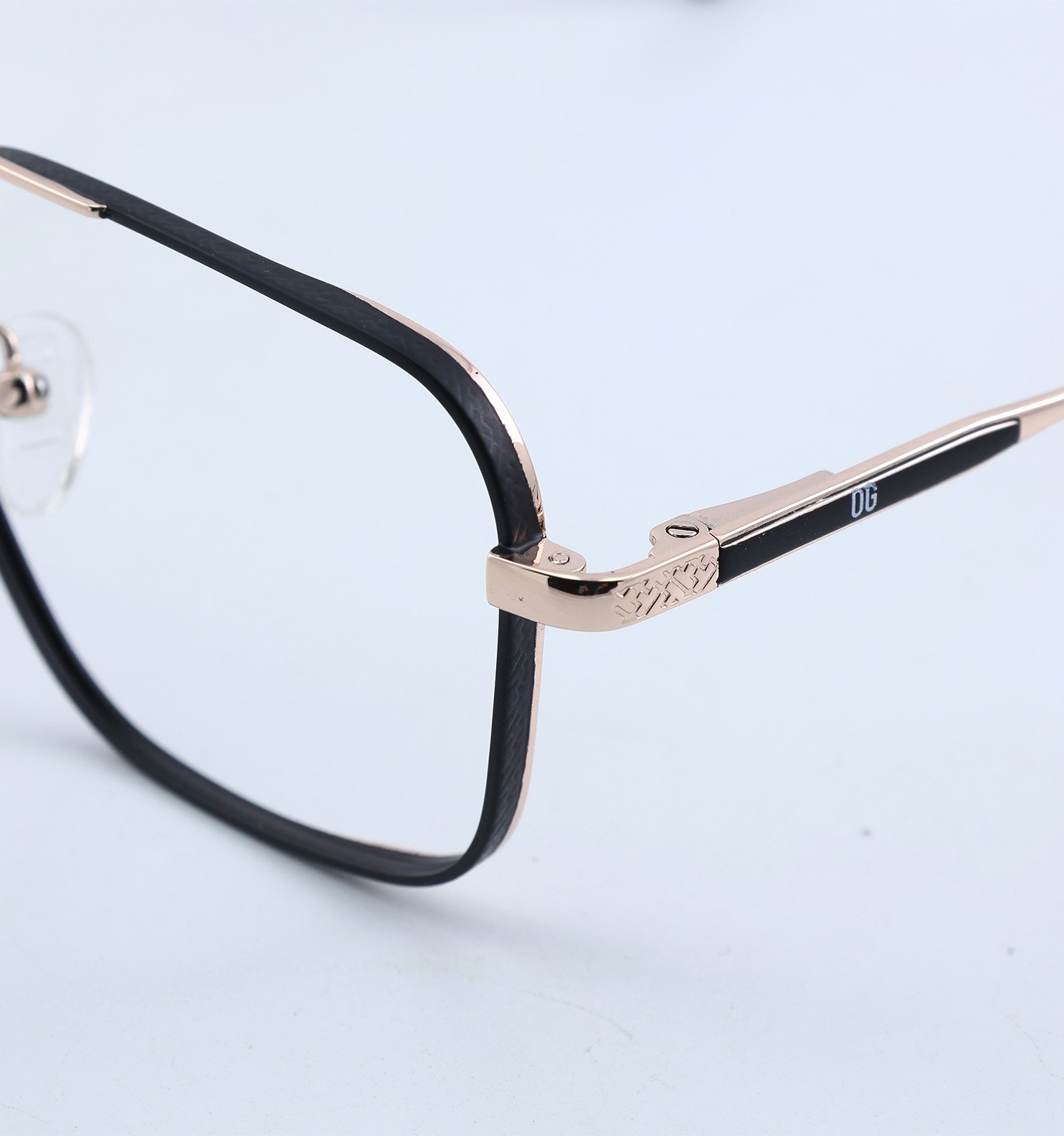 OG Goldline Square Full Rim Eyeglasses | Premium Golden Accent Optical Frame