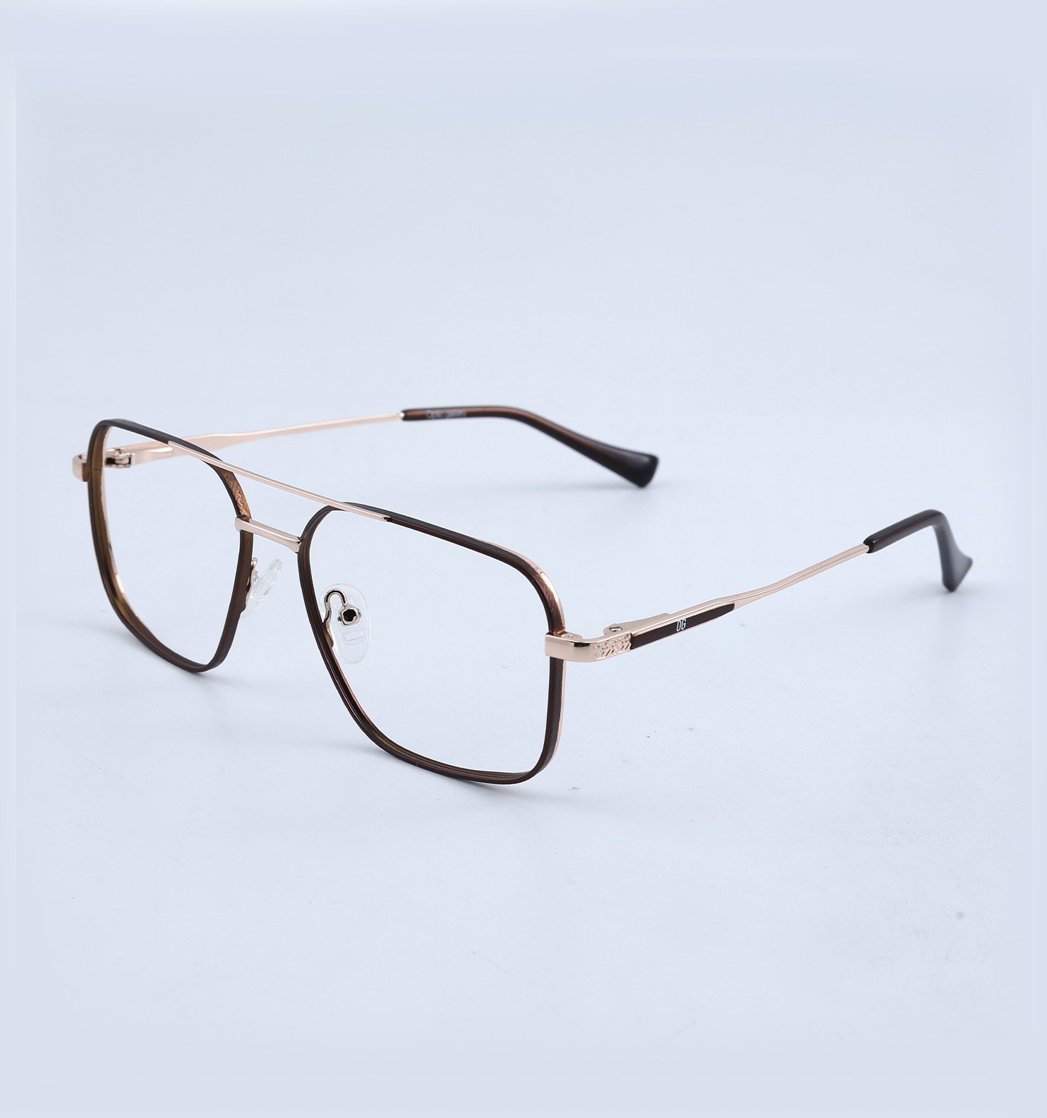 OG Goldline Square Full Rim Eyeglasses | Premium Golden Accent Optical Frame