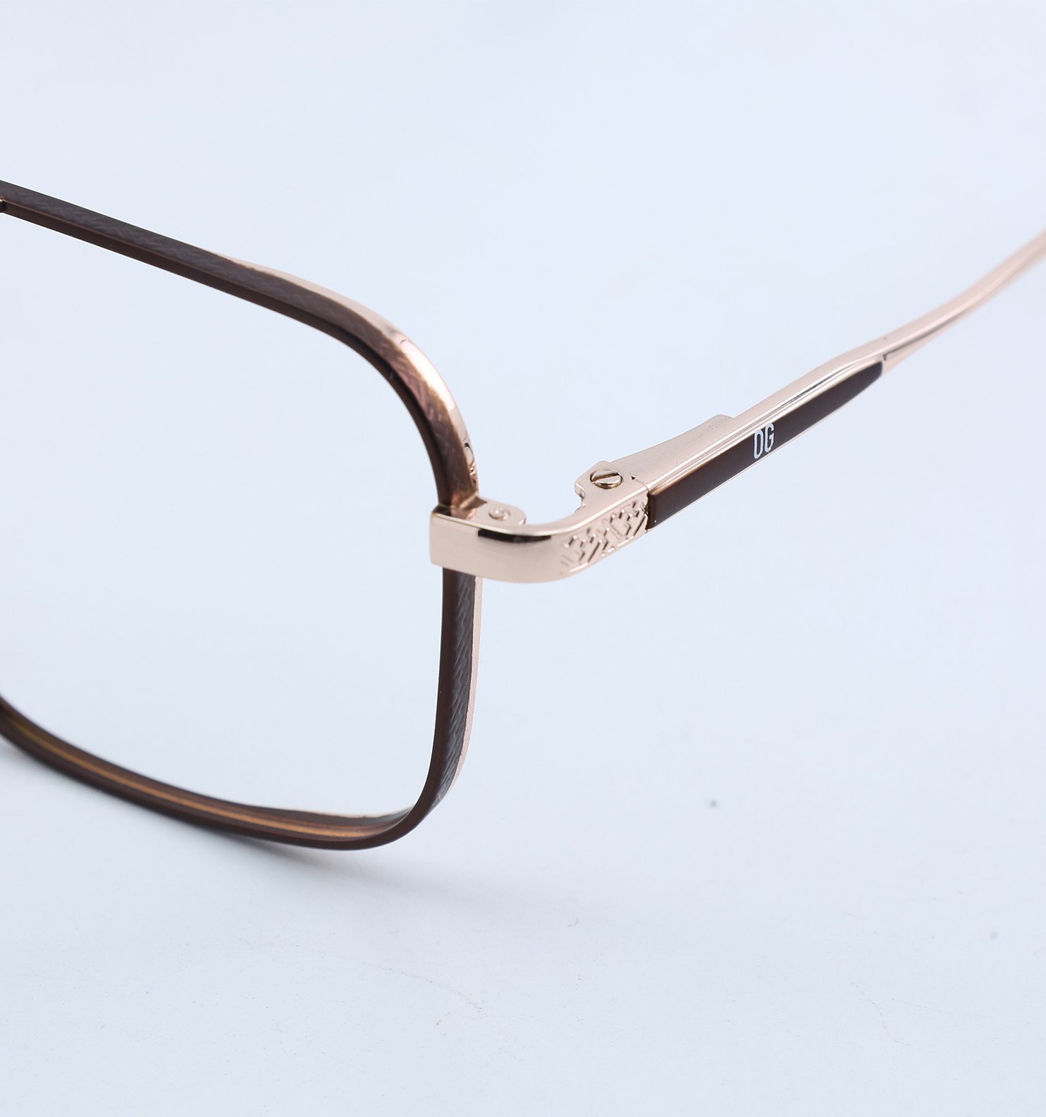 OG Goldline Square Full Rim Eyeglasses | Premium Golden Accent Optical Frame