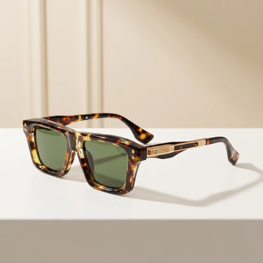 OG Havana Prime Edge | Vintage Square Tortoiseshell Sunglasses
