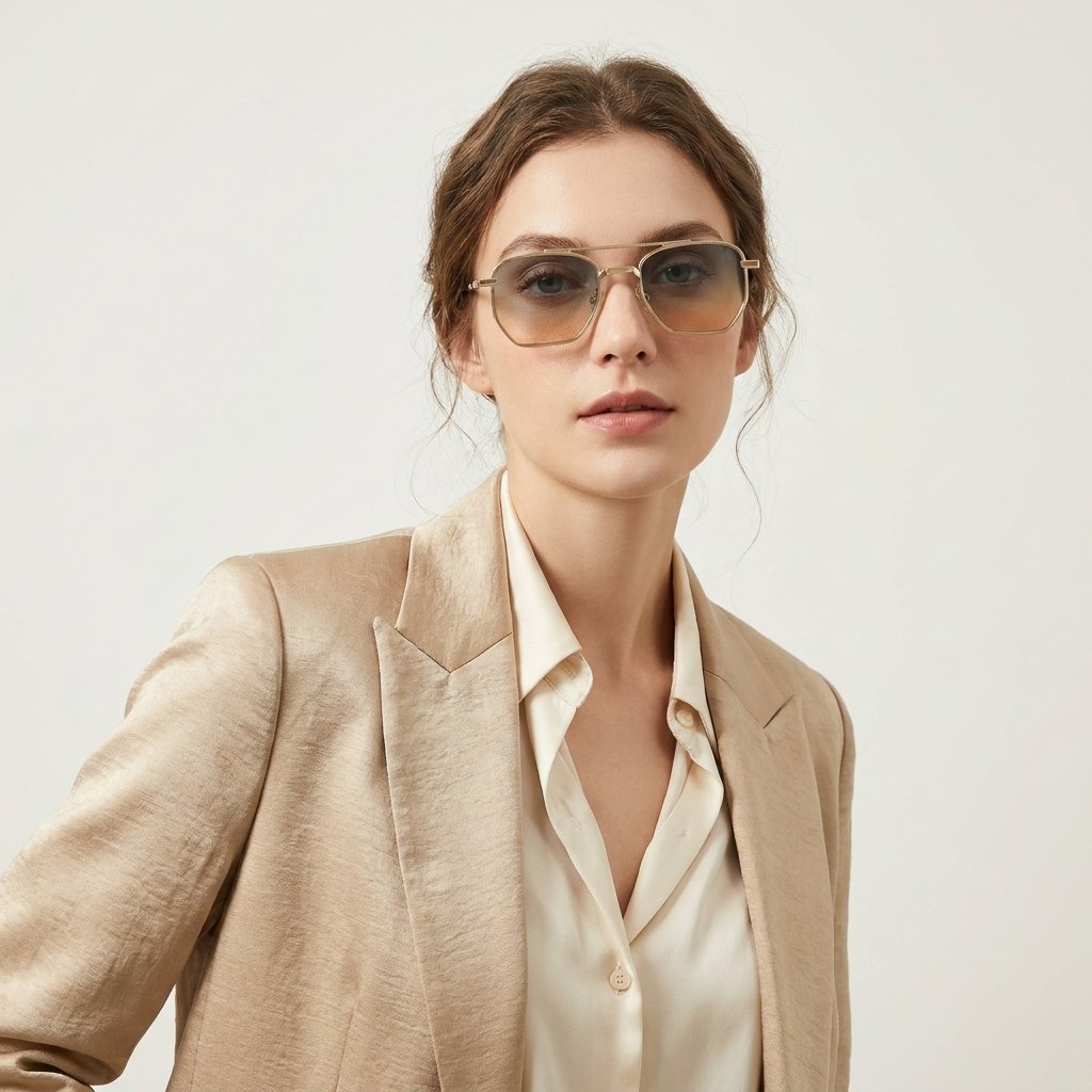 OG Horizon Luxe Bar | Gold Double Bridge Gradient Sunglasses