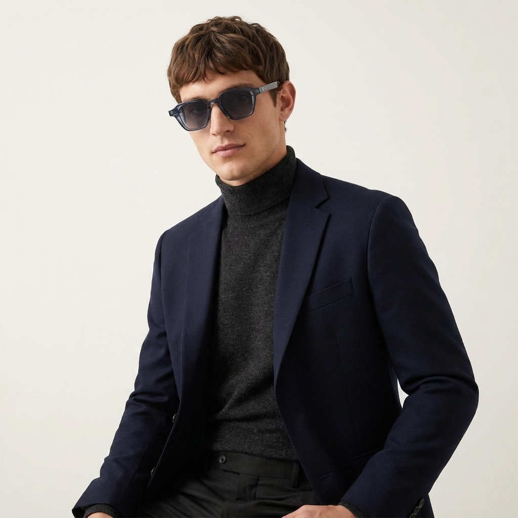 OG Ice Blue Aura | Crystal Square Sunglasses