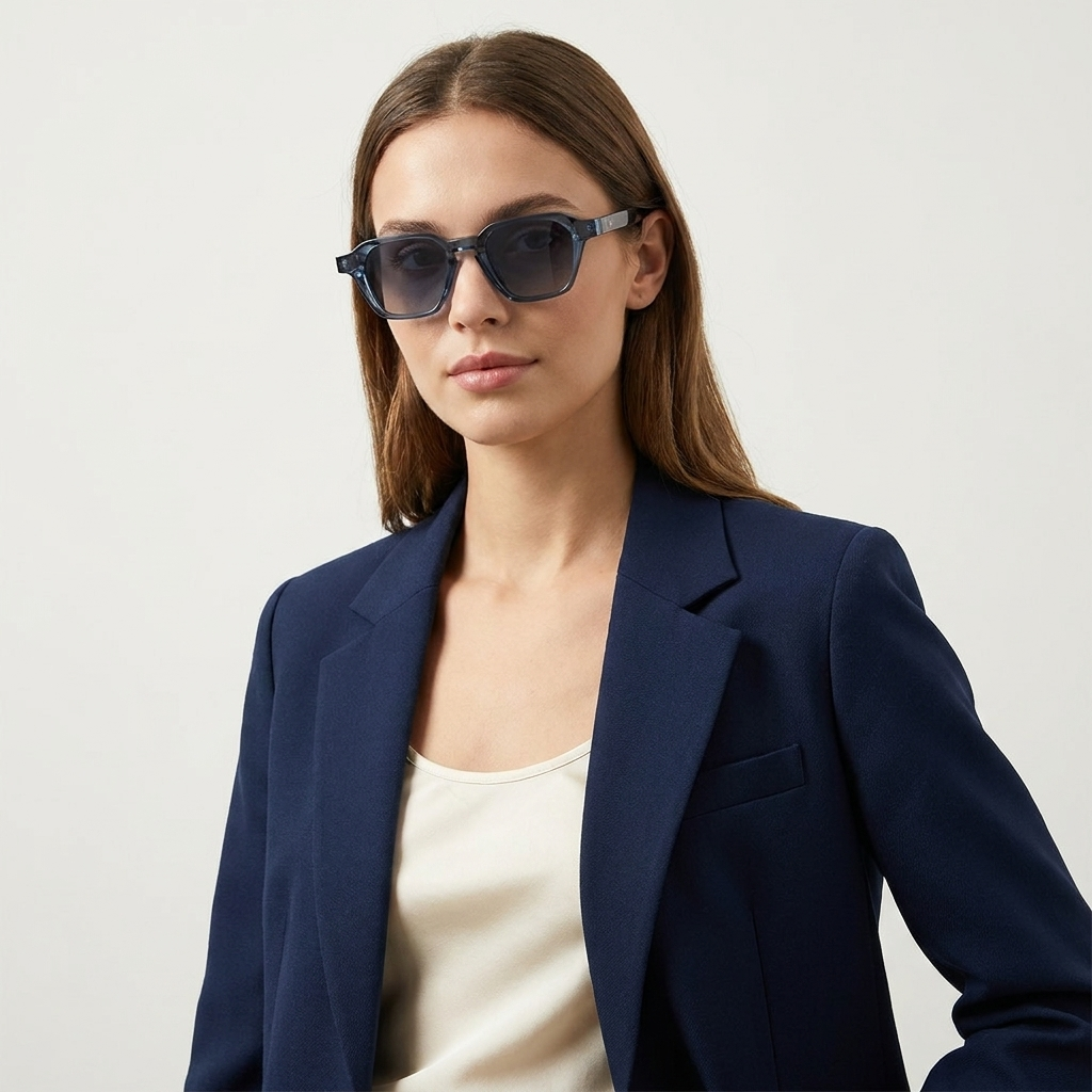 OG Ice Blue Aura | Crystal Square Sunglasses