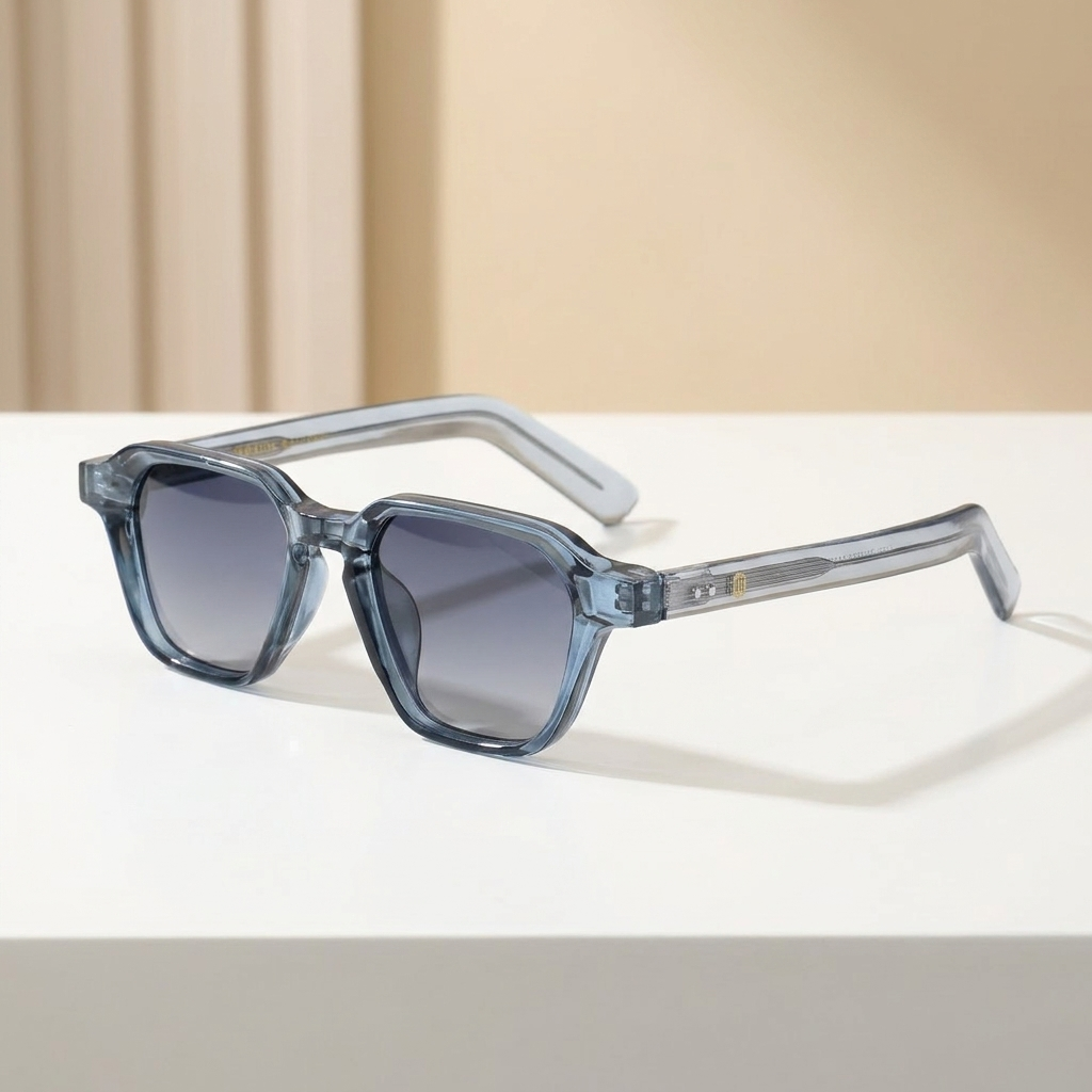 OG Ice Blue Aura | Crystal Square Sunglasses