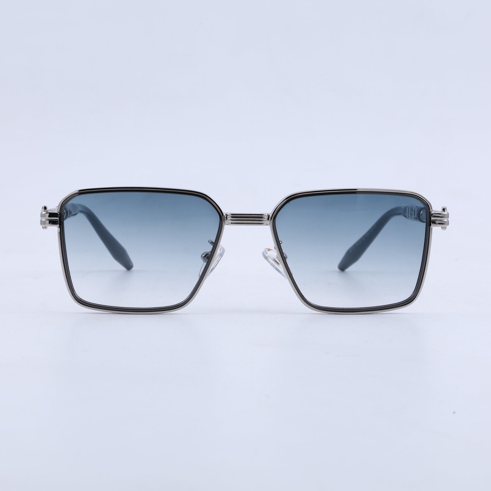 OG Ice Drift | Silver Square Sunglasses with Frost Blue Gradient Lenses