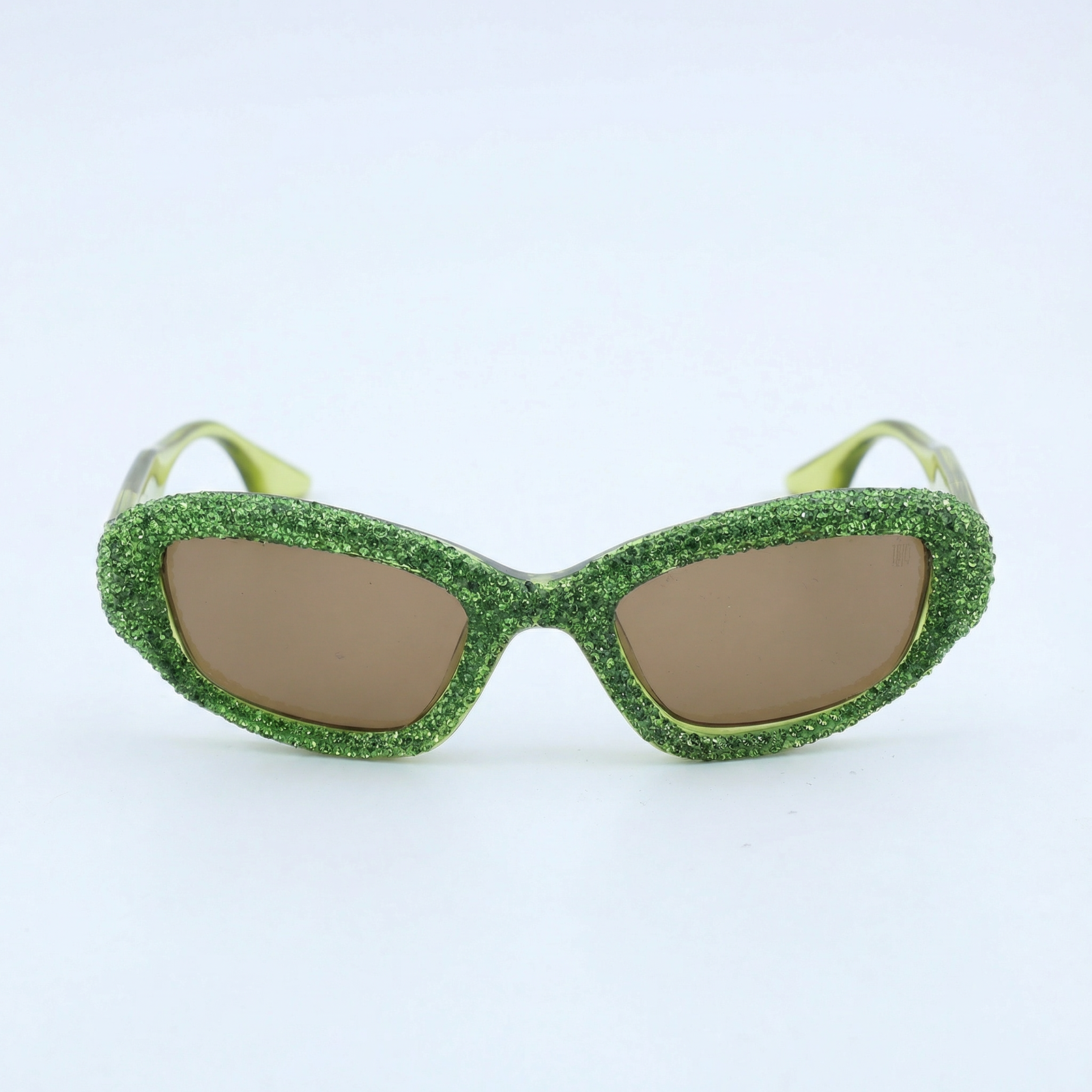 OG Lime Royale | Green Crystal-Studded Luxe Statement Sunglasses