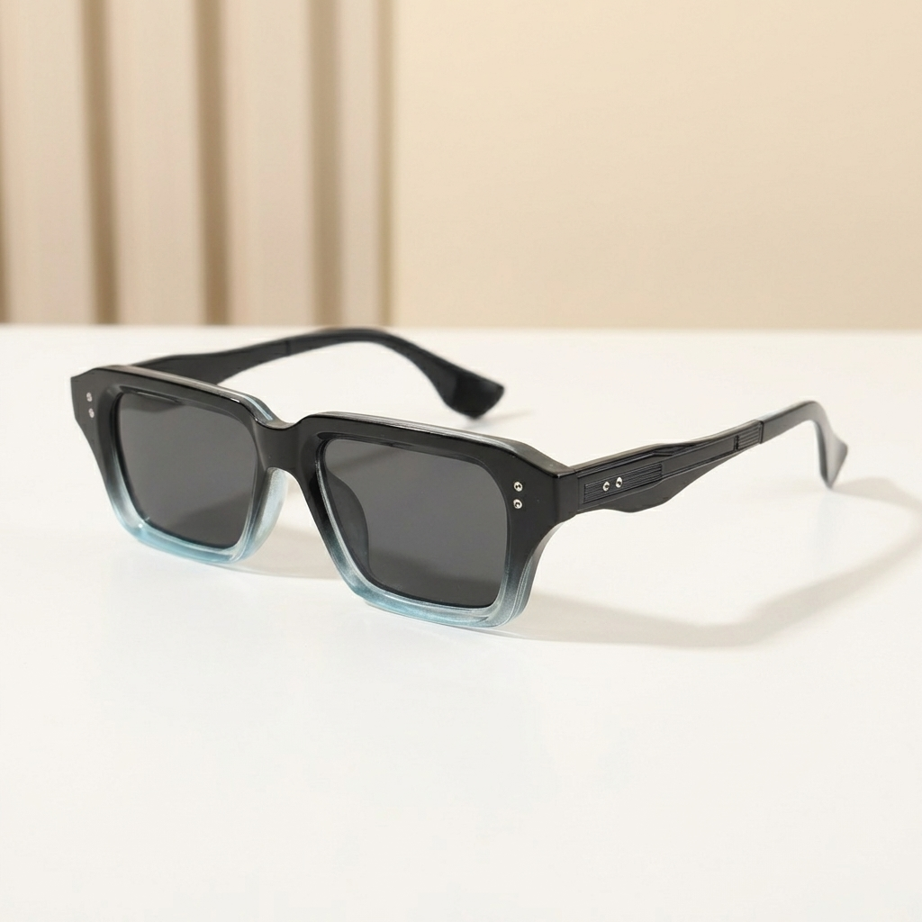 OG Lime Smoke | Transparent Square Sunglasses