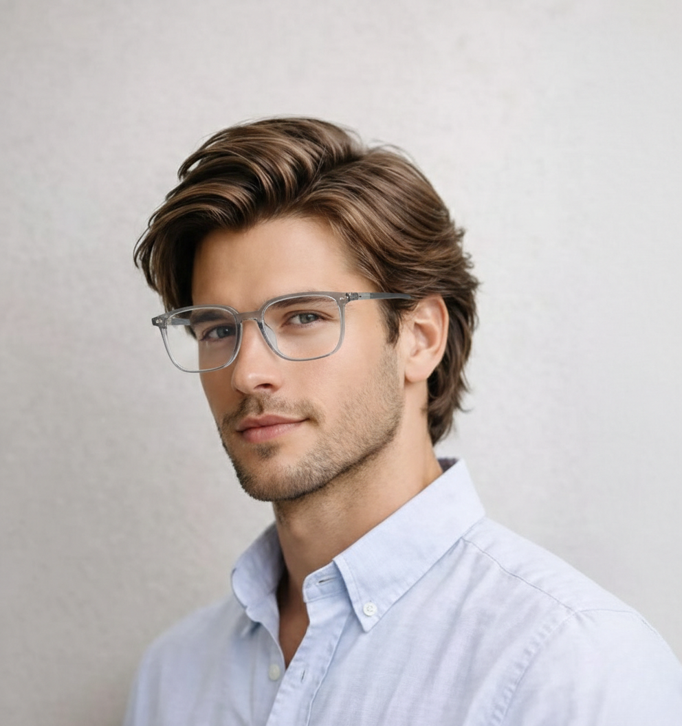 OG Lumen Full Rim Square Eyeglasses for Men | Lightweight Stylish Optical Frame