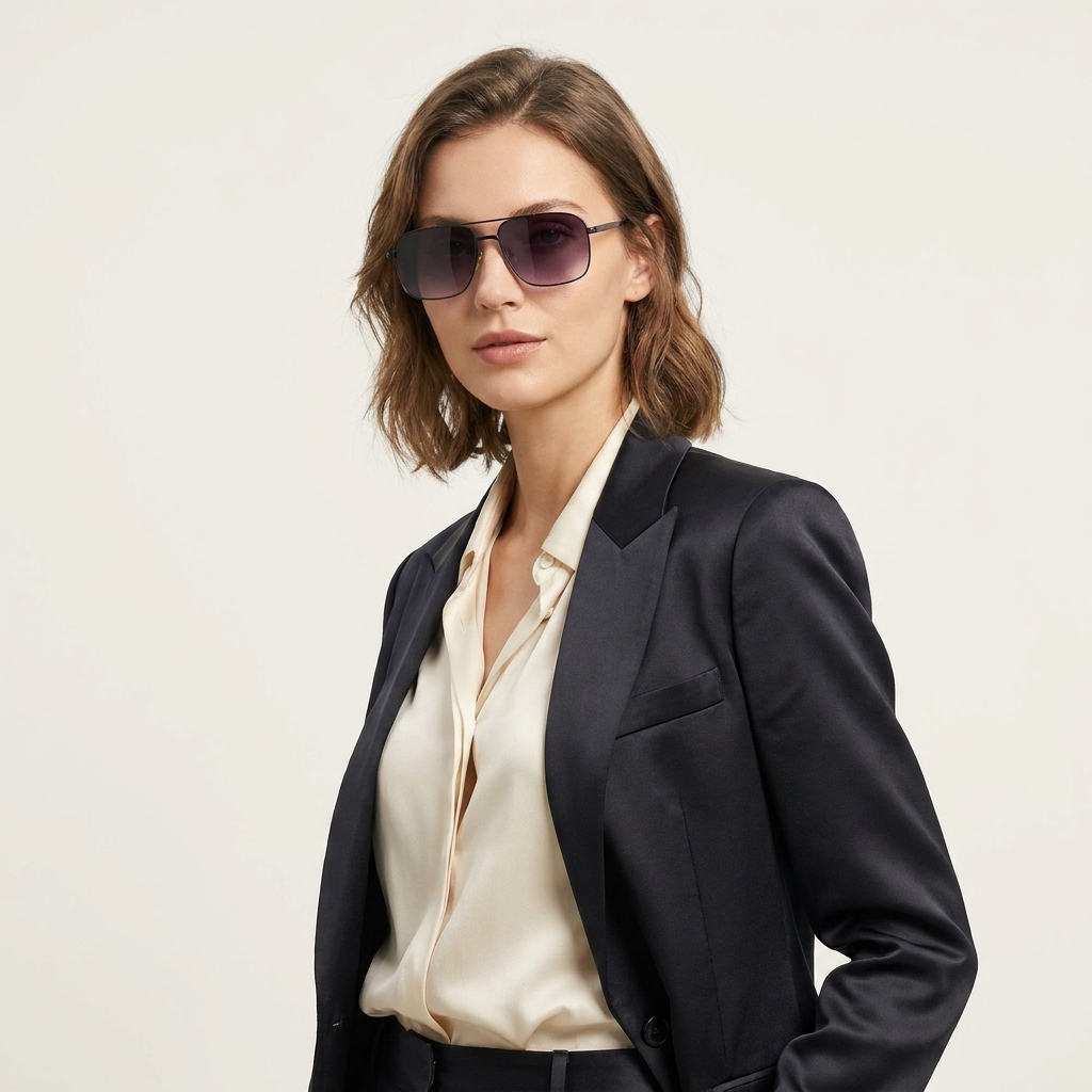 OG Midnight Aviator Edge | Gradient Square Metal Sunglasses