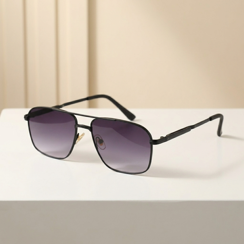 OG Midnight Aviator Edge | Gradient Square Metal Sunglasses