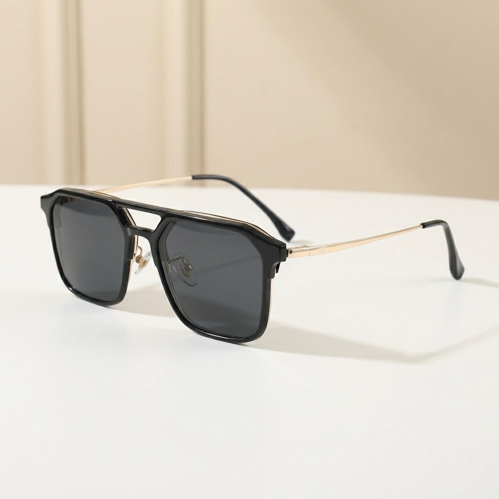 OG Midnight Blade | Black Frame Geometric Aviator Sunglasses