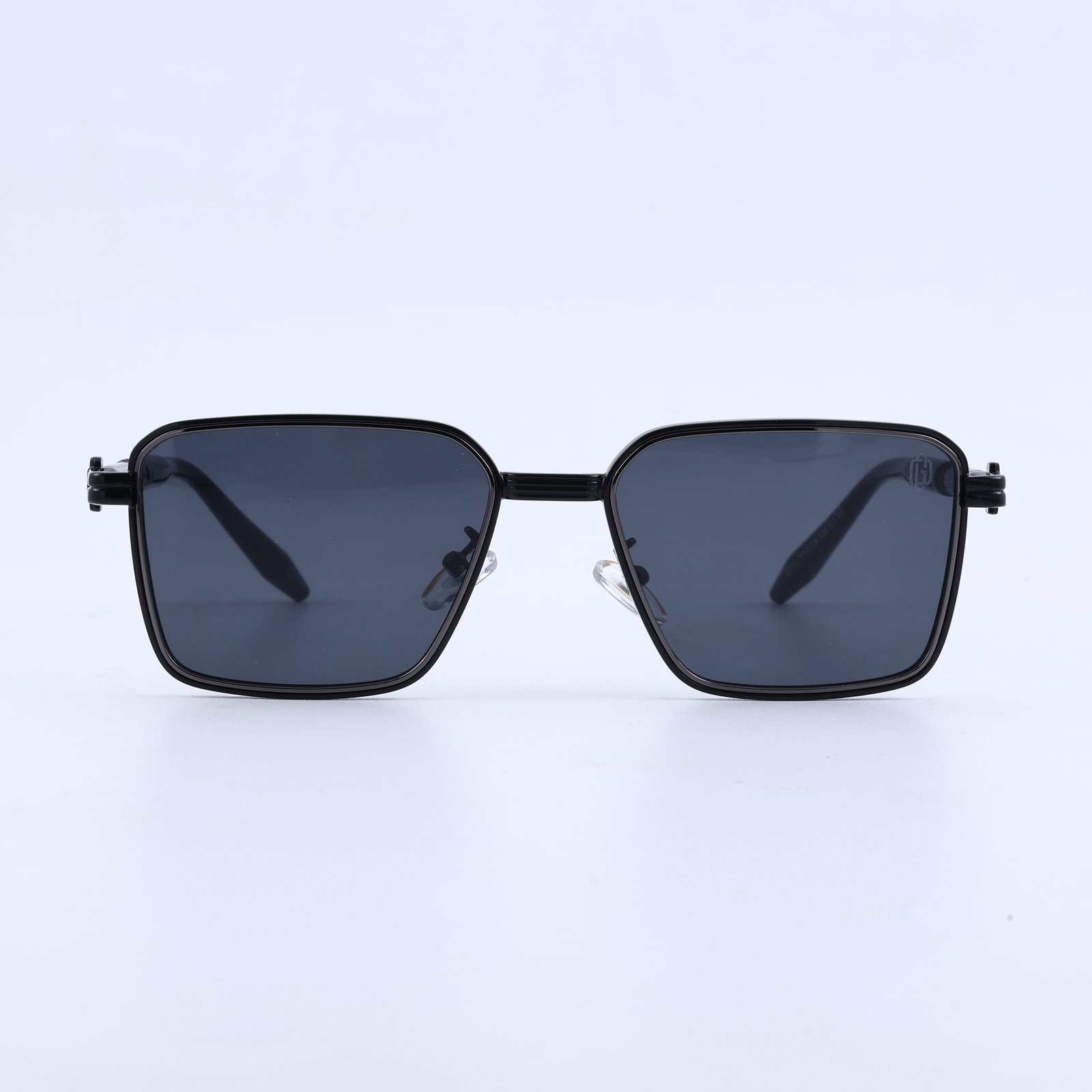 OG Midnight Crest | Matte Black Geometric Sunglasses with Dark Smoke Lenses