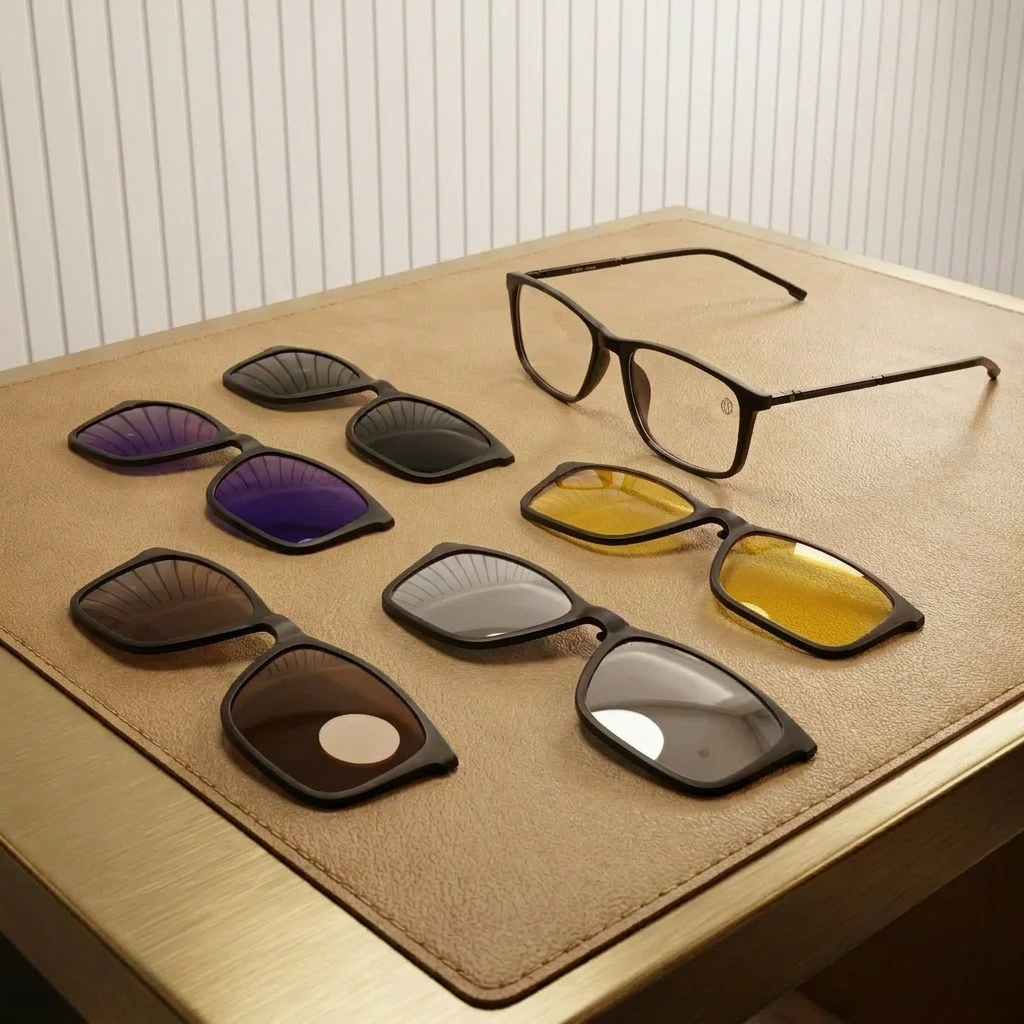 OG Midnight Ember | Ultra-Slim Matte Black Square Sunglasses with Amber Vision Lenses & Minimal Titanium Temples