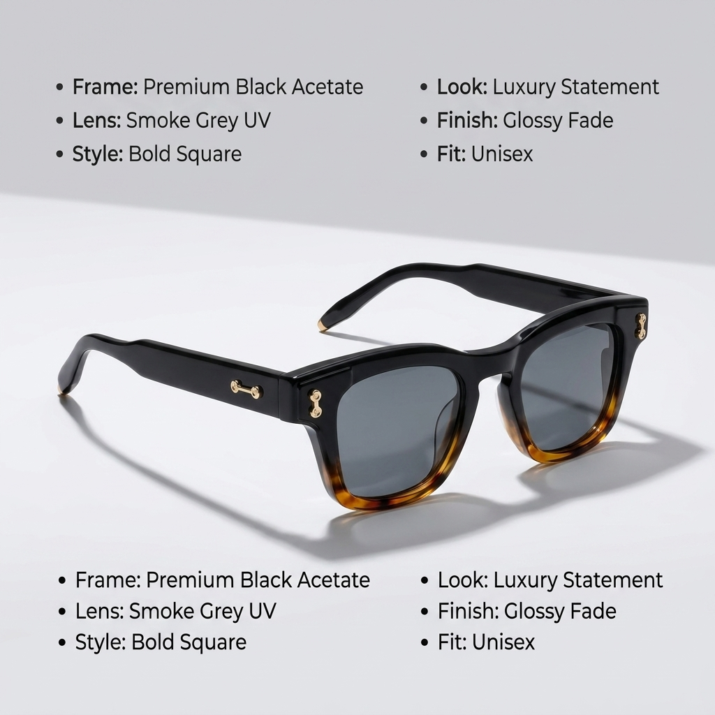 OG Midnight Fade | Premium Square Sunglasses