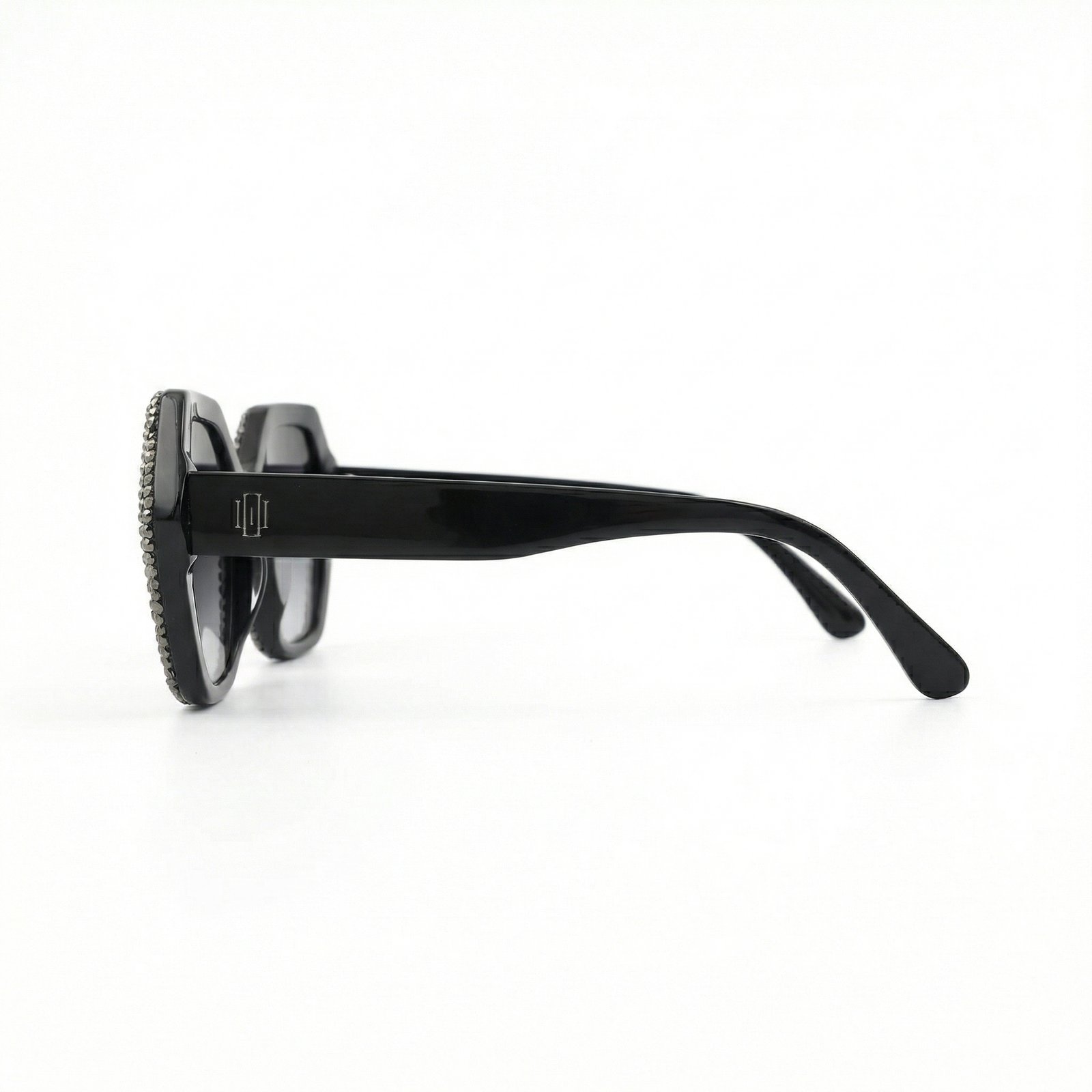 OG Midnight Glam Oversized Sunglasses | Black Crystal Embellished Luxury Statement Shades for Women