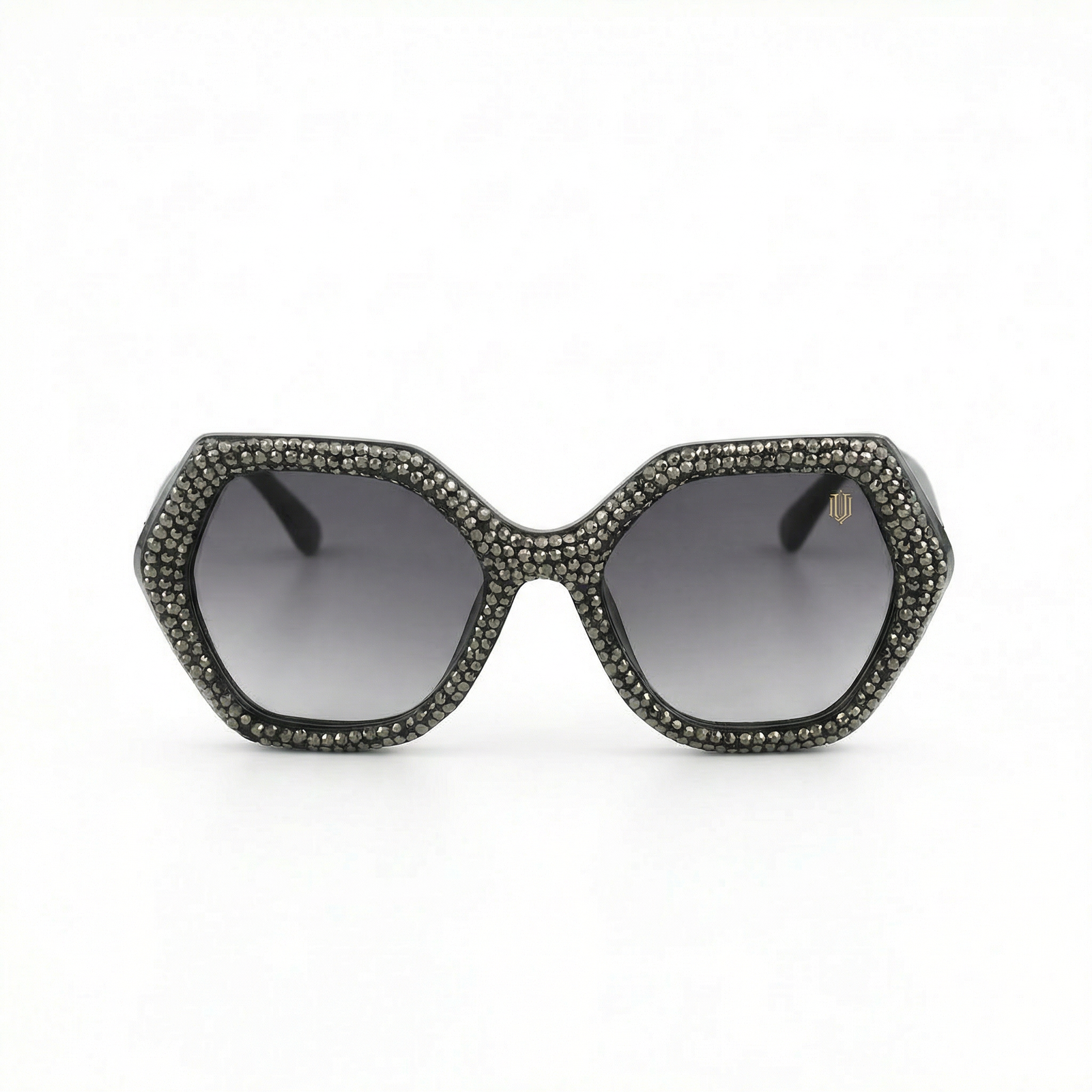 OG Midnight Glam Oversized Sunglasses | Black Crystal Embellished Luxury Statement Shades for Women