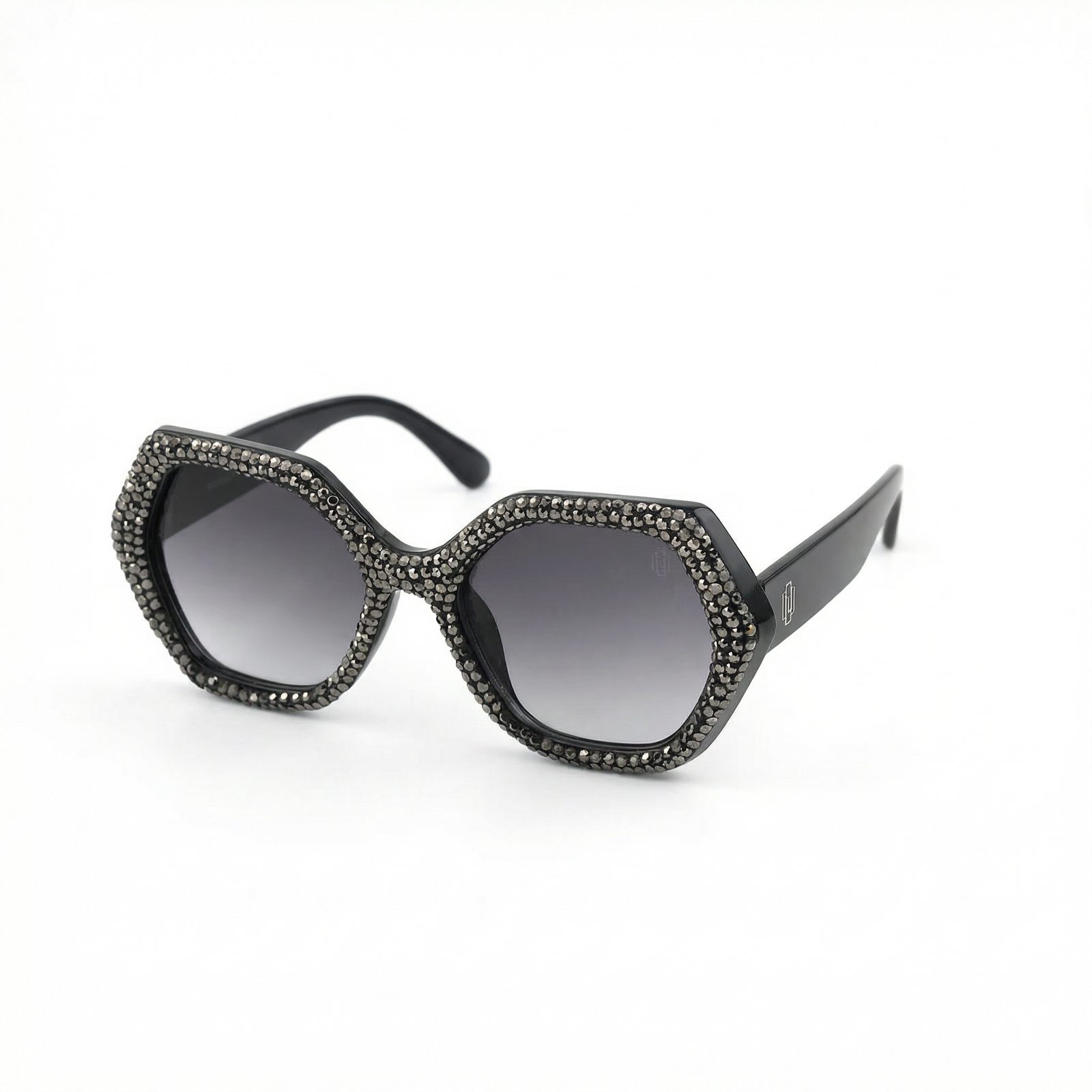 OG Midnight Glam Oversized Sunglasses | Black Crystal Embellished Luxury Statement Shades for Women