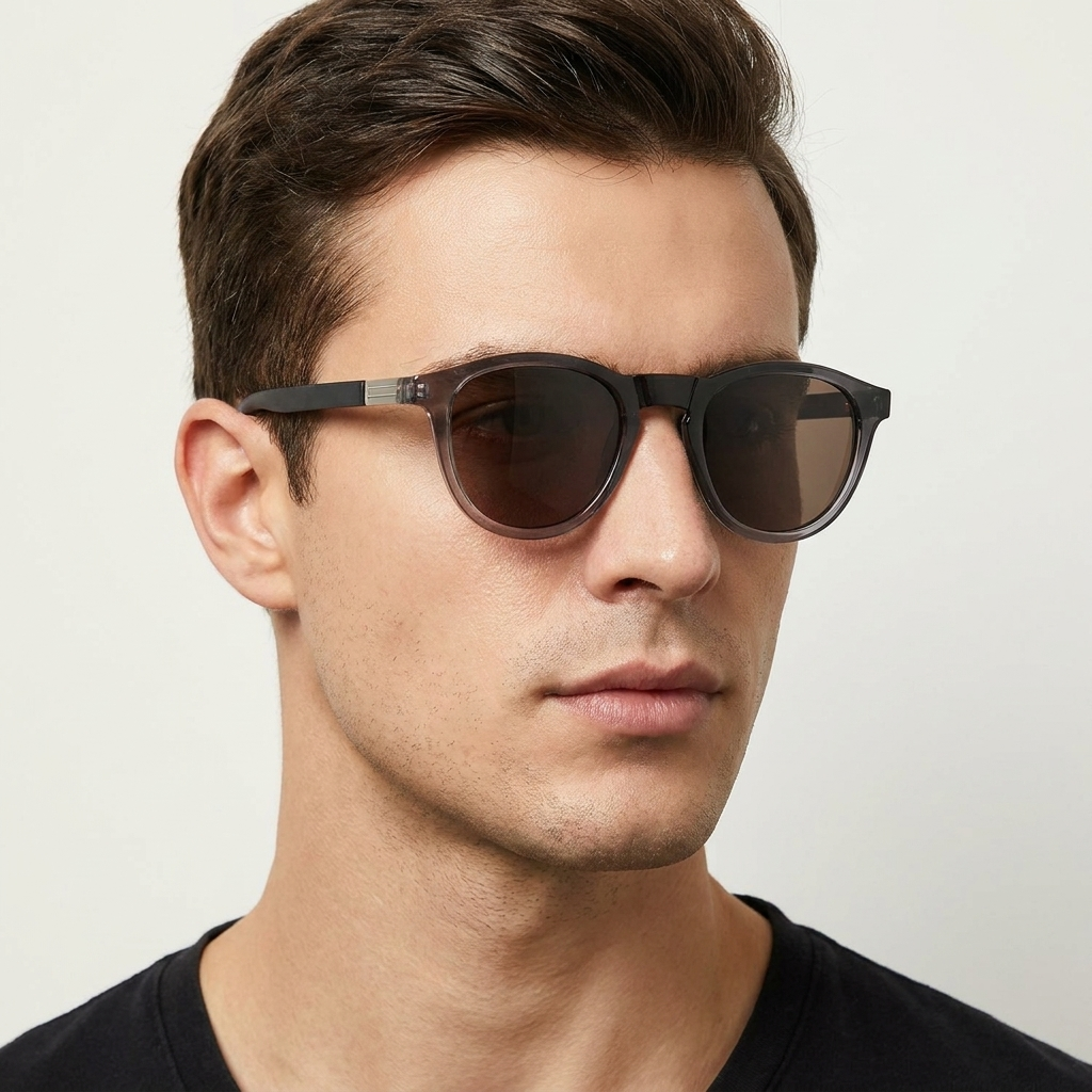 OG Midnight Halo | Premium Crystal Smoke Magnetic Clip-On Eyewear