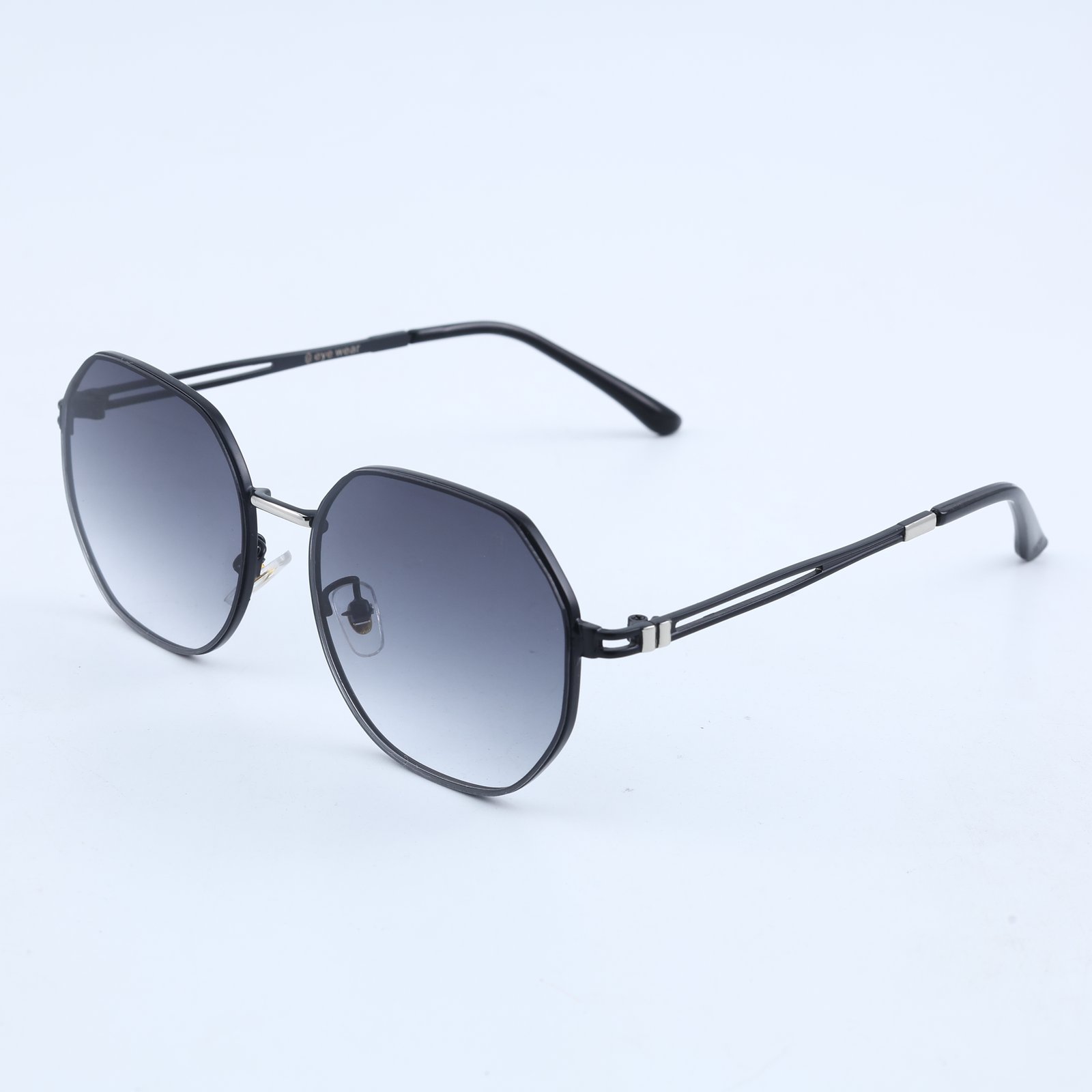 OG Midnight Hex | Matte Black Geometric Metal Sunglasses with Smoke Gradient Lenses