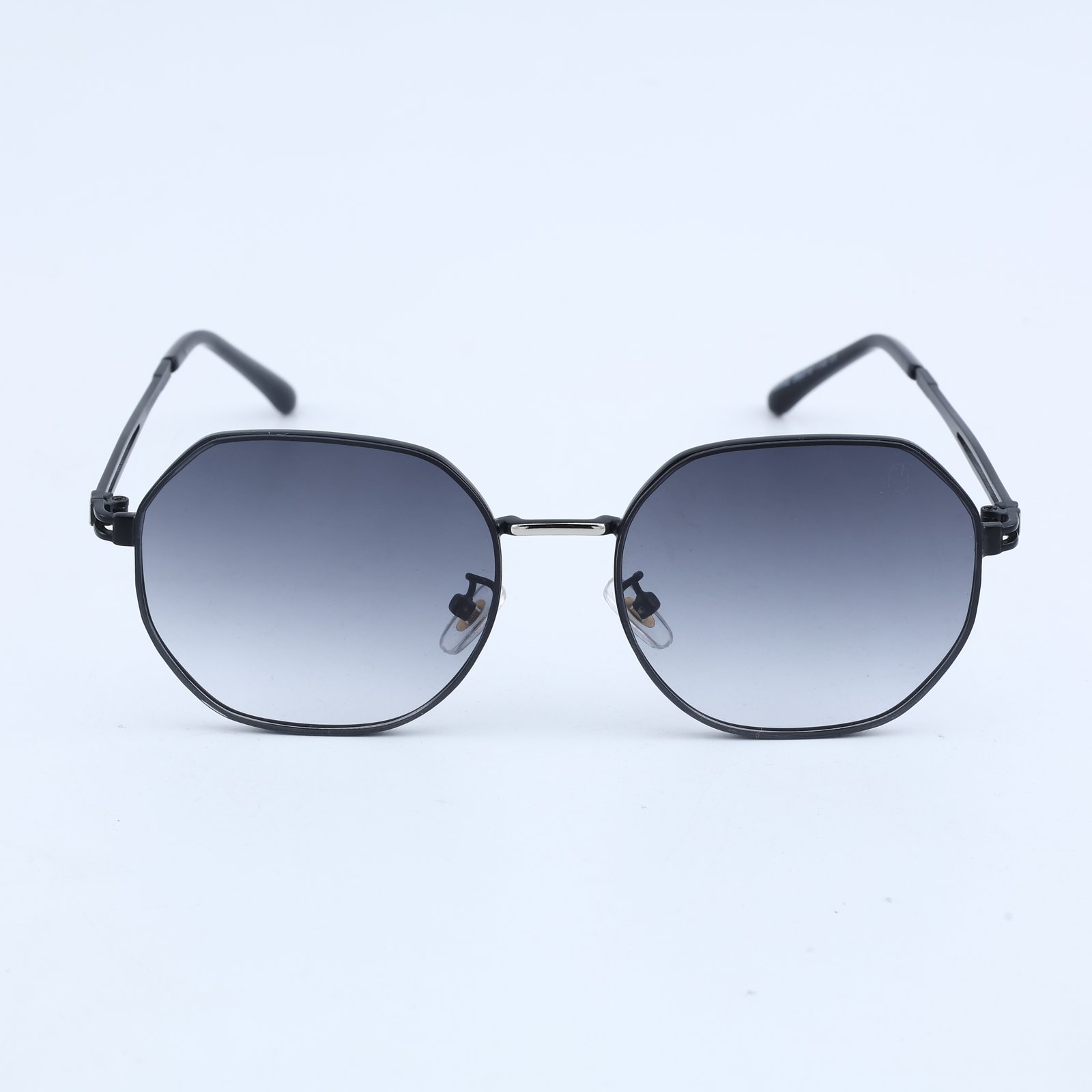OG Midnight Hex | Matte Black Geometric Metal Sunglasses with Smoke Gradient Lenses