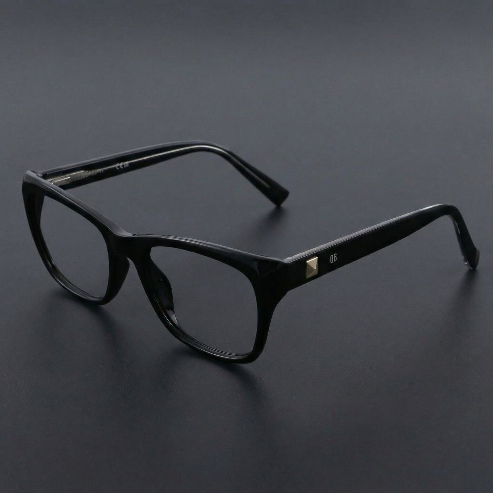 OG Midnight Prime Full Rim Square Eyeglasses | Classic Glossy Black Lightweight Optical Frame for Women