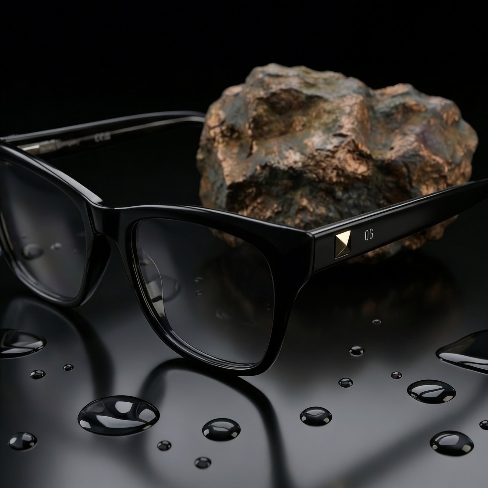 OG Midnight Prime Full Rim Square Eyeglasses | Classic Glossy Black Lightweight Optical Frame for Women