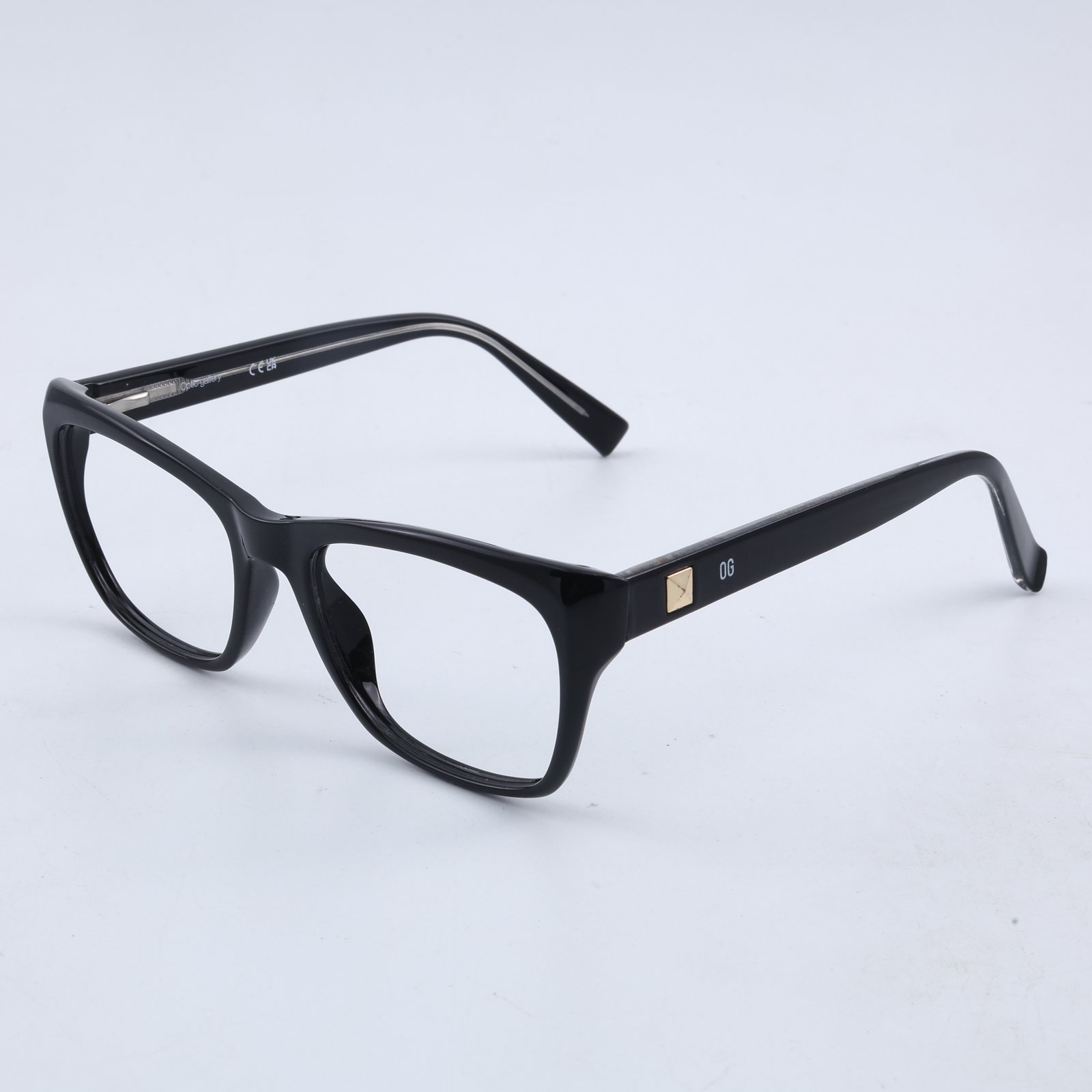 OG Midnight Prime Full Rim Square Eyeglasses | Classic Glossy Black Lightweight Optical Frame for Women