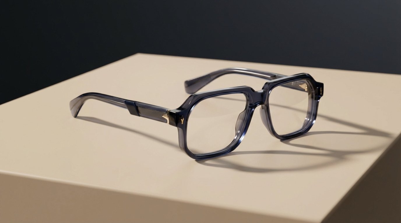 OG Midnight Prism Full Rim Square Eyeglasses | Premium Transparent Acetate Optical Frame for Men