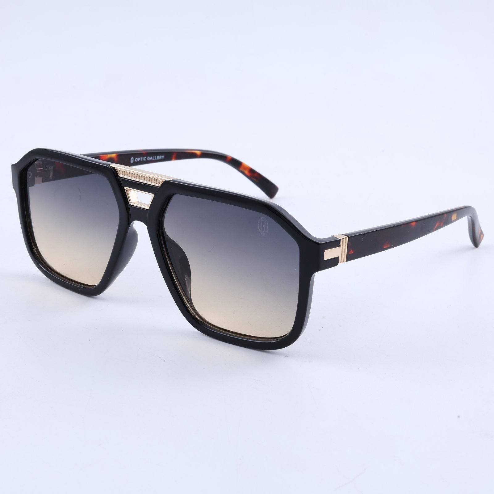 OG Midnight Regent | Luxury Black Navigator Sunglasses with Smoke Gradient Lenses