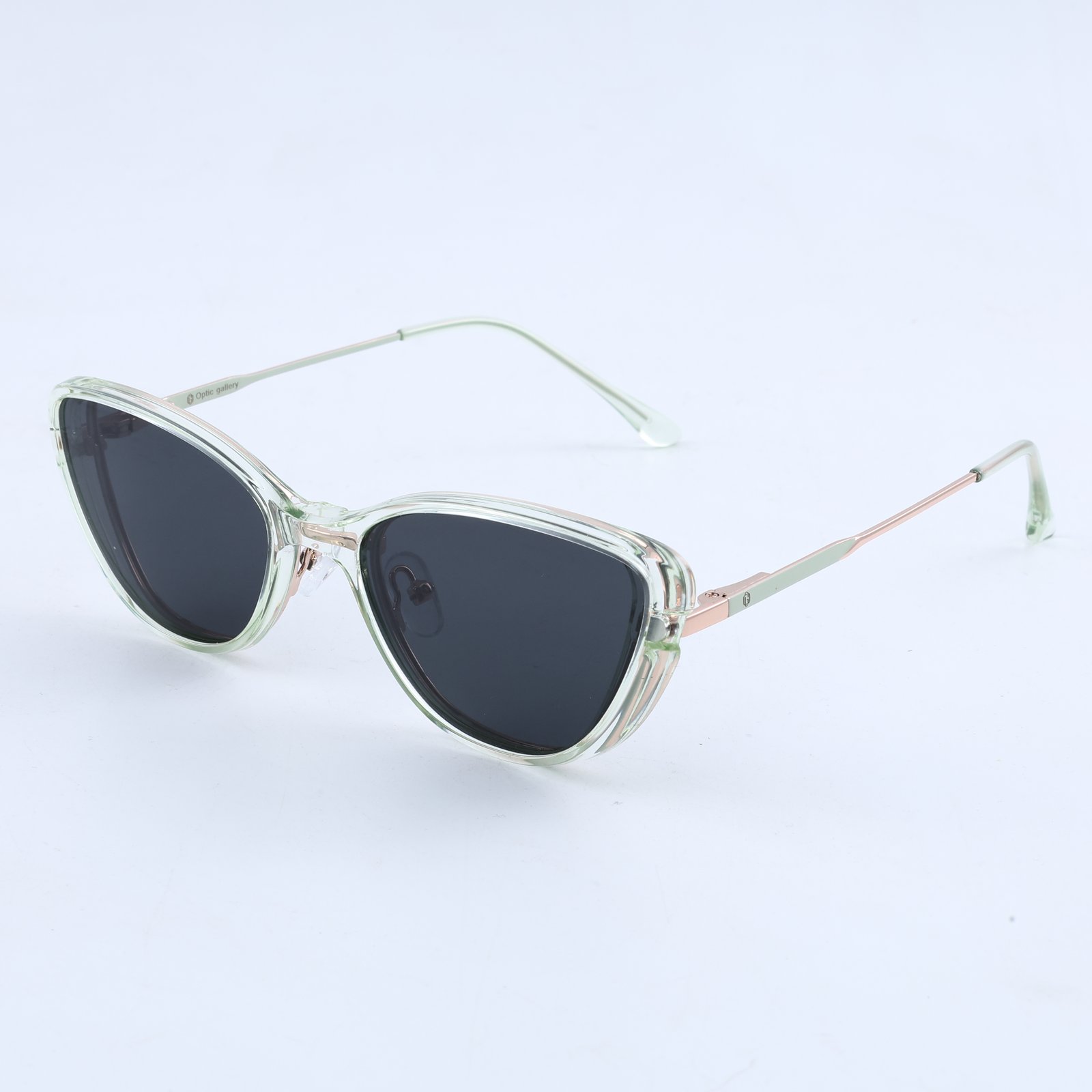 OG Mint Muse Clip-On | Crystal Cat-Eye Magnetic Sunglasses