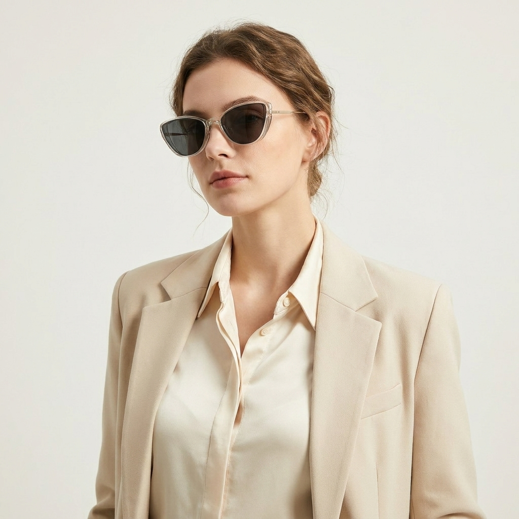OG Mint Muse Clip-On | Crystal Cat-Eye Magnetic Sunglasses