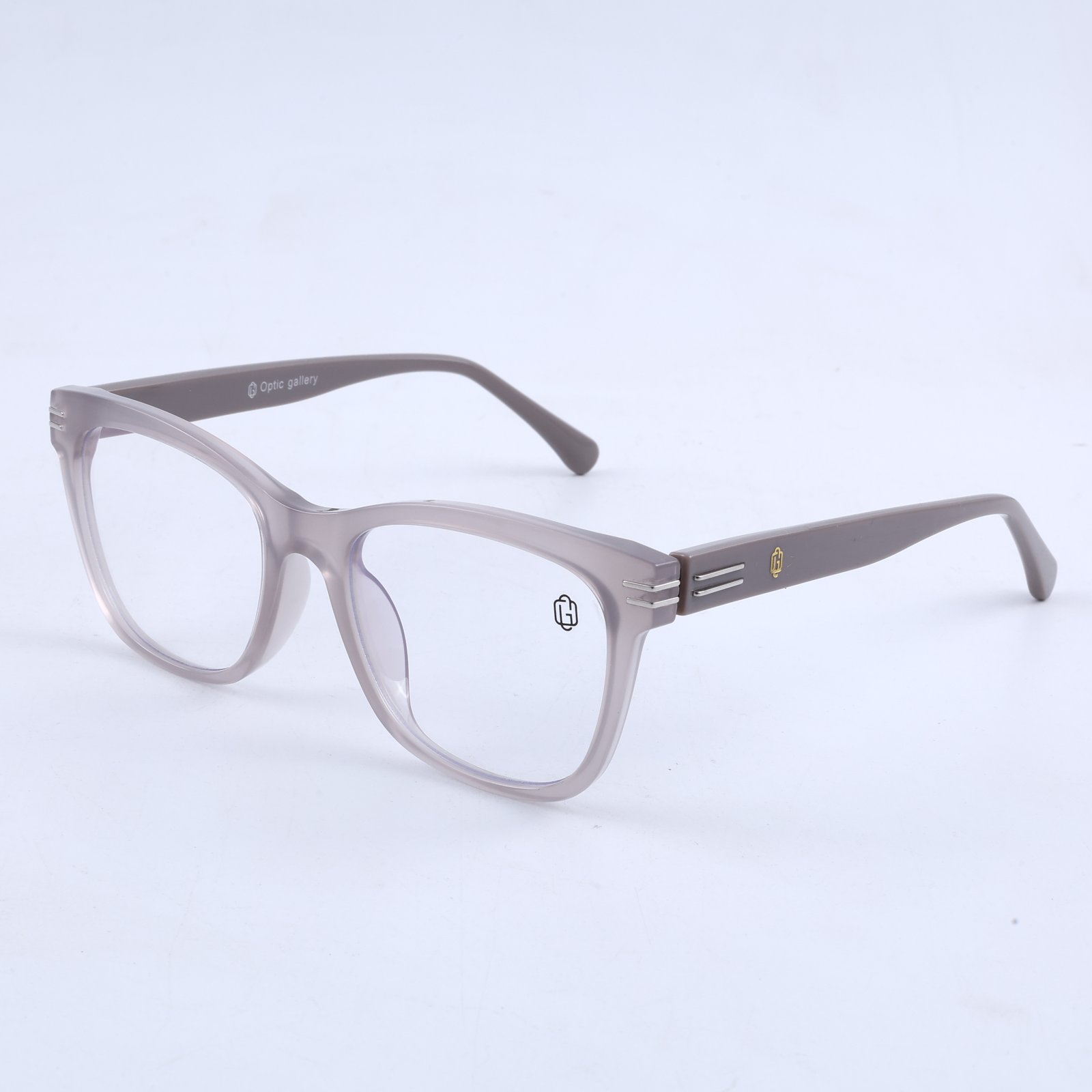 OG Mist Luxe Edge | Frosted Nude Square Eyeglasses