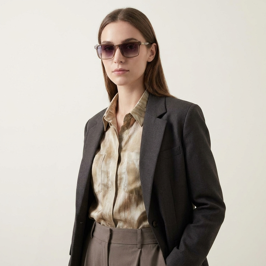 OG Mocha Blush | Crystal Square Sunglasses
